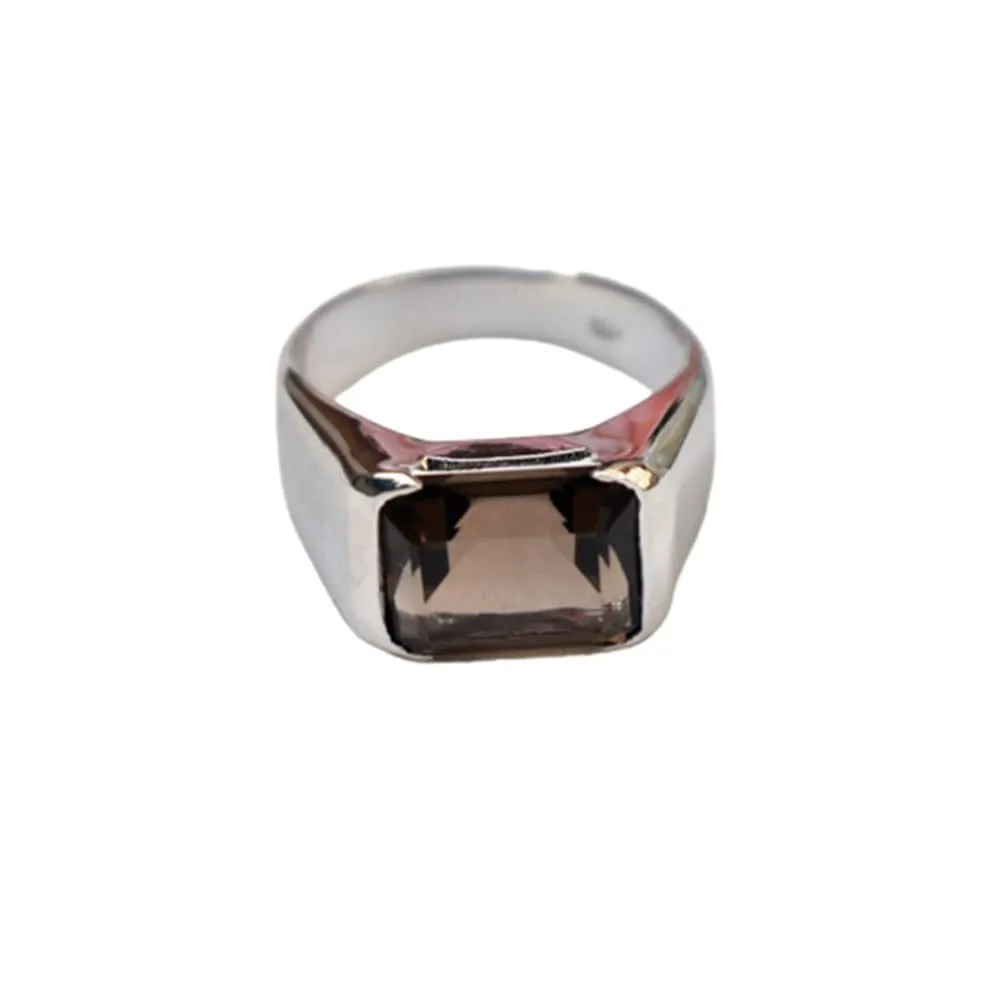 natural smoky quartz rings 925 sterling silver ring mens gemstone ring heavy mens ring brown smoky quartz ring turkish mens ring ottoman ring handmade jewellery birthstone ring promise gift