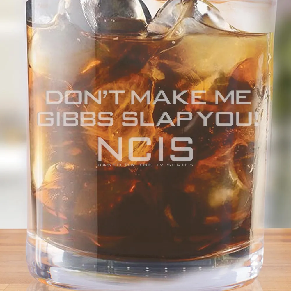 NCIS Gibbs Slap Laser Engraved Rocks Glass
