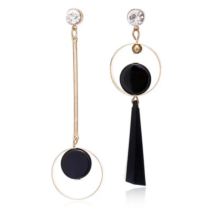 New Fashion Round Dangle Drop Korean Earrings for Women Geometric Round Heart Gold Color Earring Wedding 2020 Kolczyki Jewelry