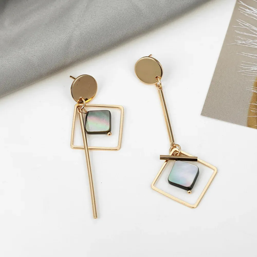 New Fashion Round Dangle Drop Korean Earrings for Women Geometric Round Heart Gold Color Earring Wedding 2020 Kolczyki Jewelry