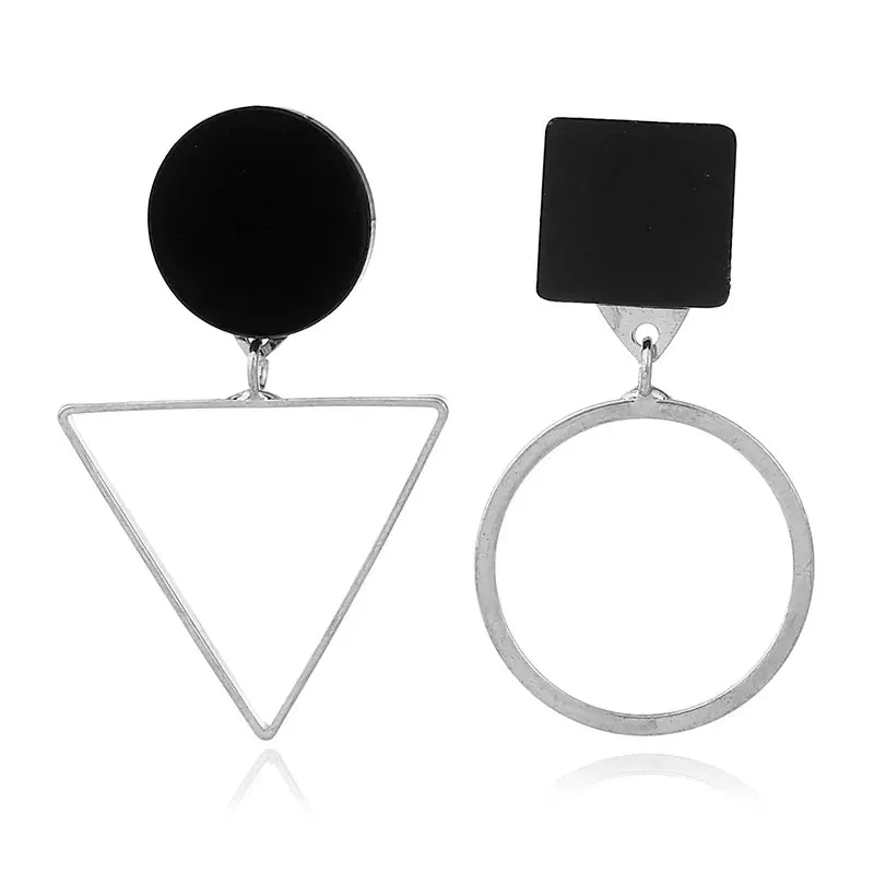 New Fashion Round Dangle Drop Korean Earrings for Women Geometric Round Heart Gold Color Earring Wedding 2020 Kolczyki Jewelry