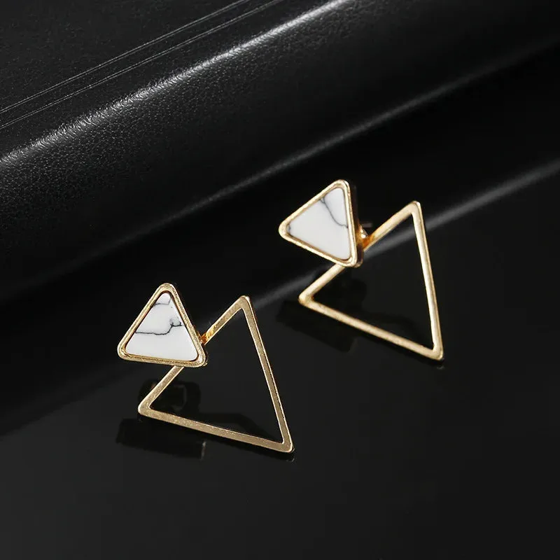 New Fashion Round Dangle Drop Korean Earrings for Women Geometric Round Heart Gold Color Earring Wedding 2020 Kolczyki Jewelry