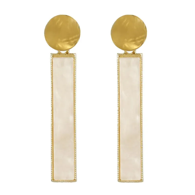 New Fashion Round Dangle Drop Korean Earrings for Women Geometric Round Heart Gold Color Earring Wedding 2020 Kolczyki Jewelry