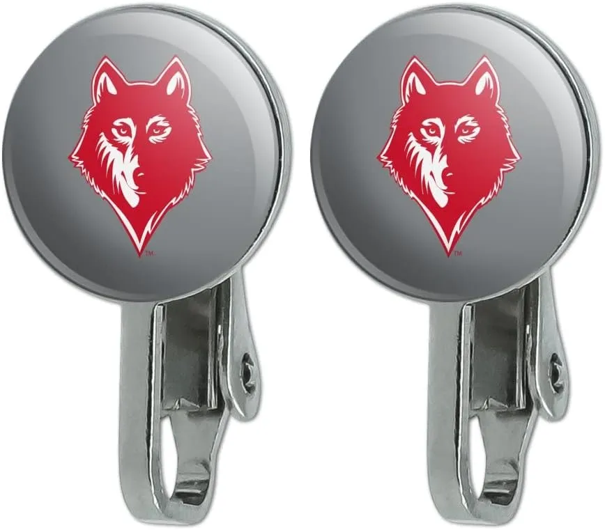 Newberry College Secondary Logo Novelty Clip-On Stud Earrings
