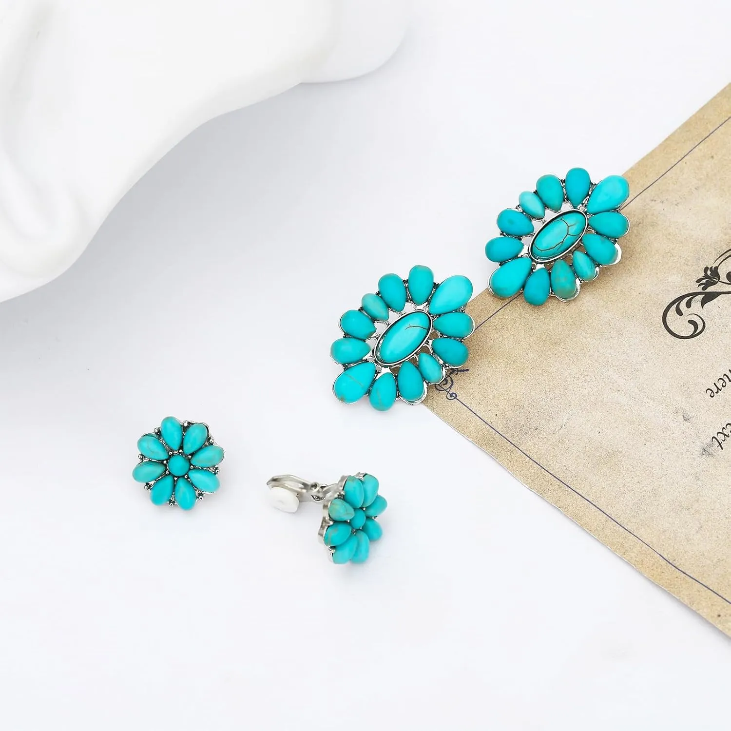 NEWITIN 12 Pairs Clip On Earrings for Women Cute Earring Crystal Pearl Stud Charming Fashion Earring Non Piercing Clip on Stud Earrings for Women