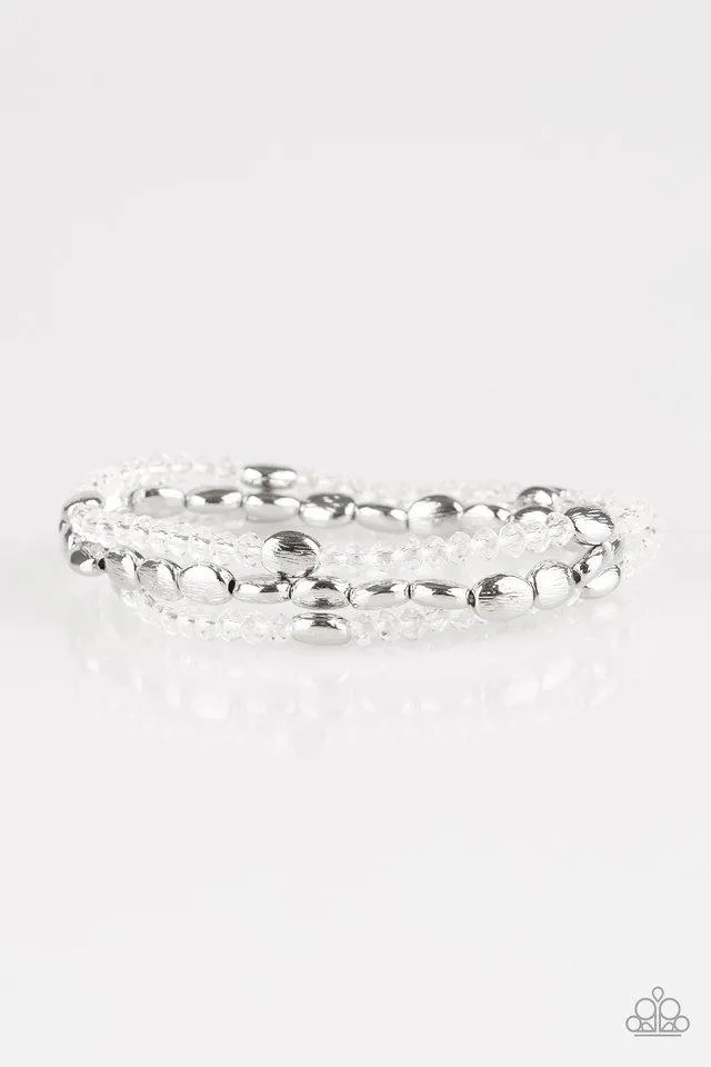 Paparazzi Bracelet ~ Hello Beautiful - White