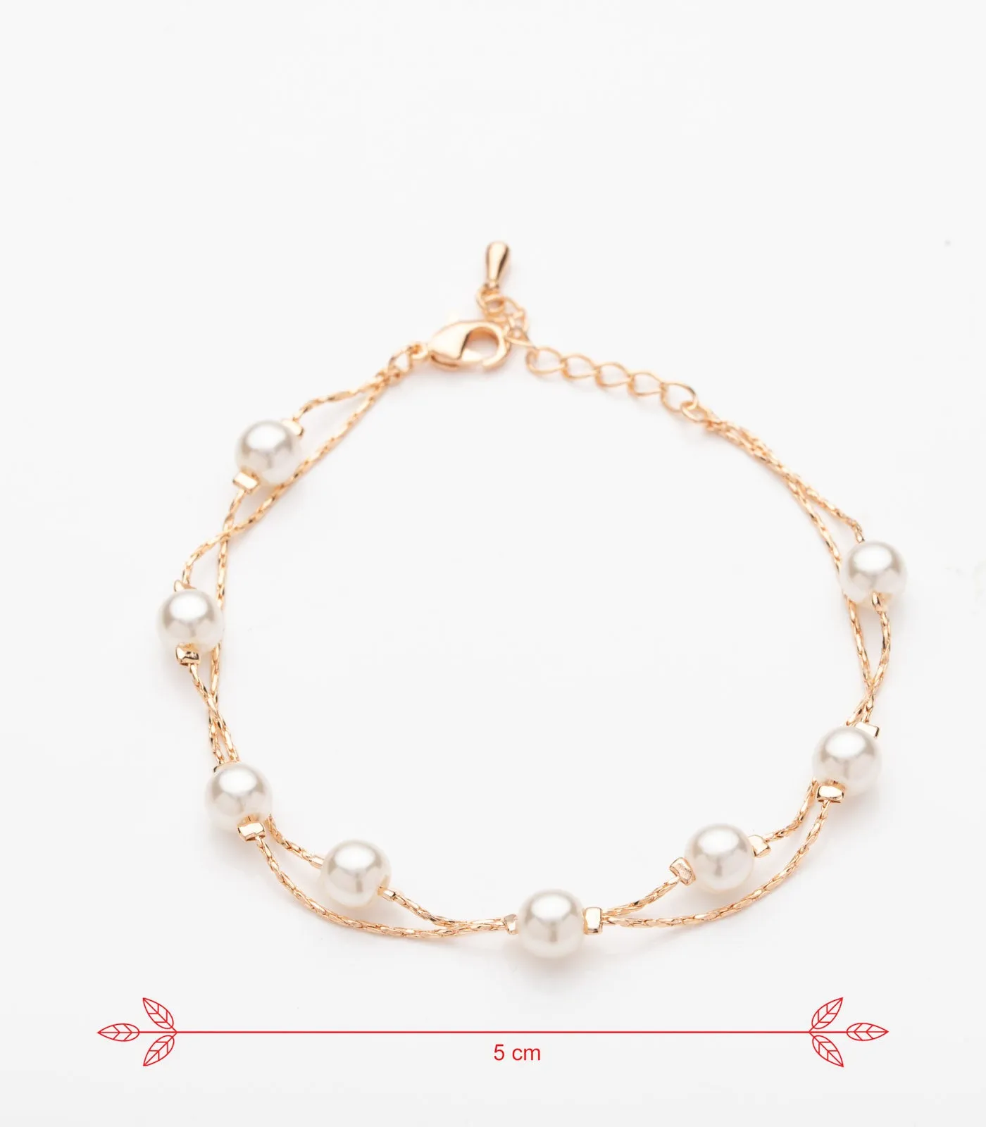 Pearls Chain Bracelet (Brass)