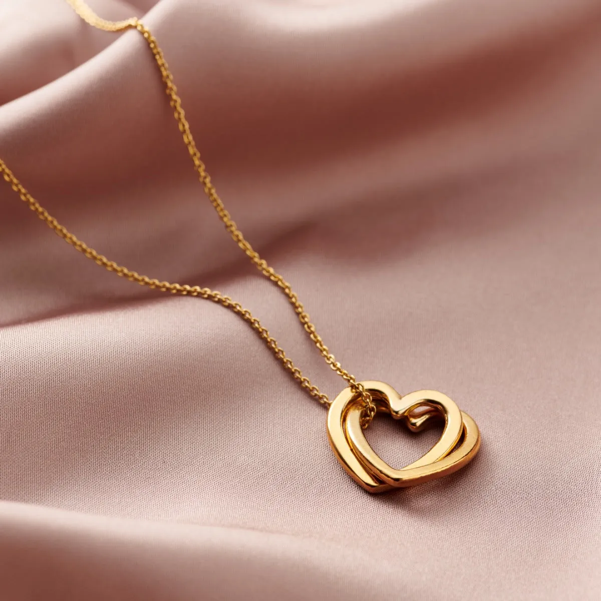 Personalised Interlinking Hearts Necklace