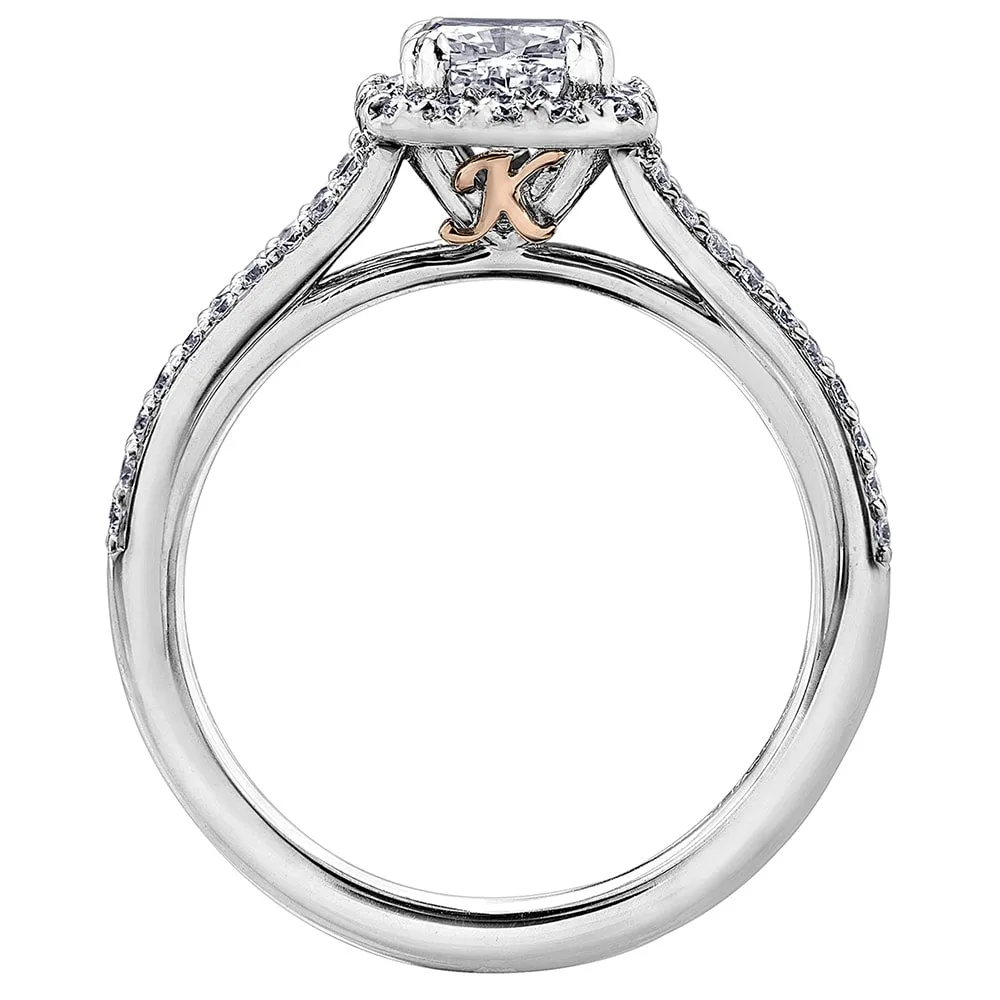 Personalized Love Letters Canadian Cushion Cut Diamond Ring