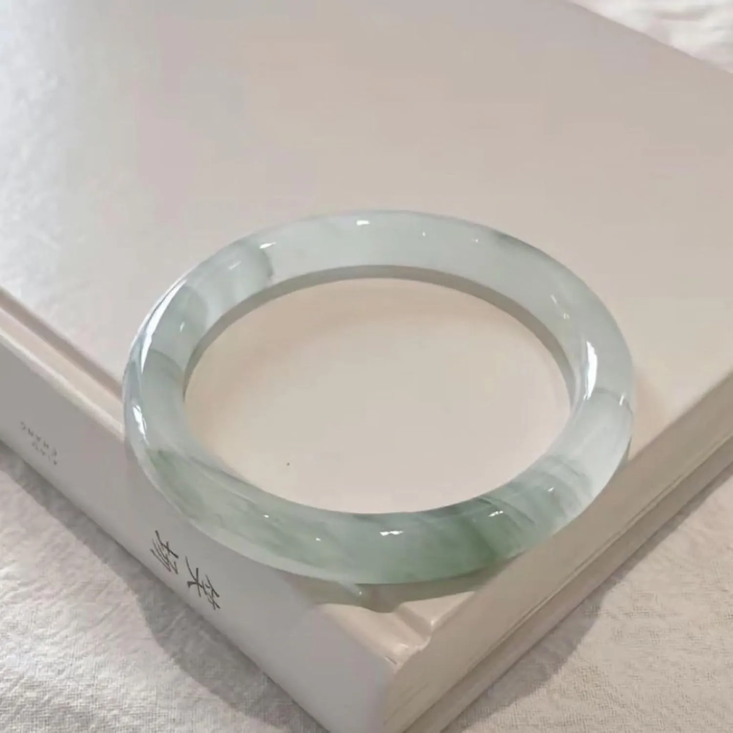 Pokn Jade Bracelet for Women Bamboo Jade Bangle Green Bracelets for Women Jade Bangle Bracelet for Women,Inner 58-62mm
