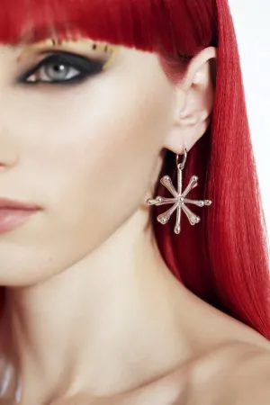 polar star earring in silver