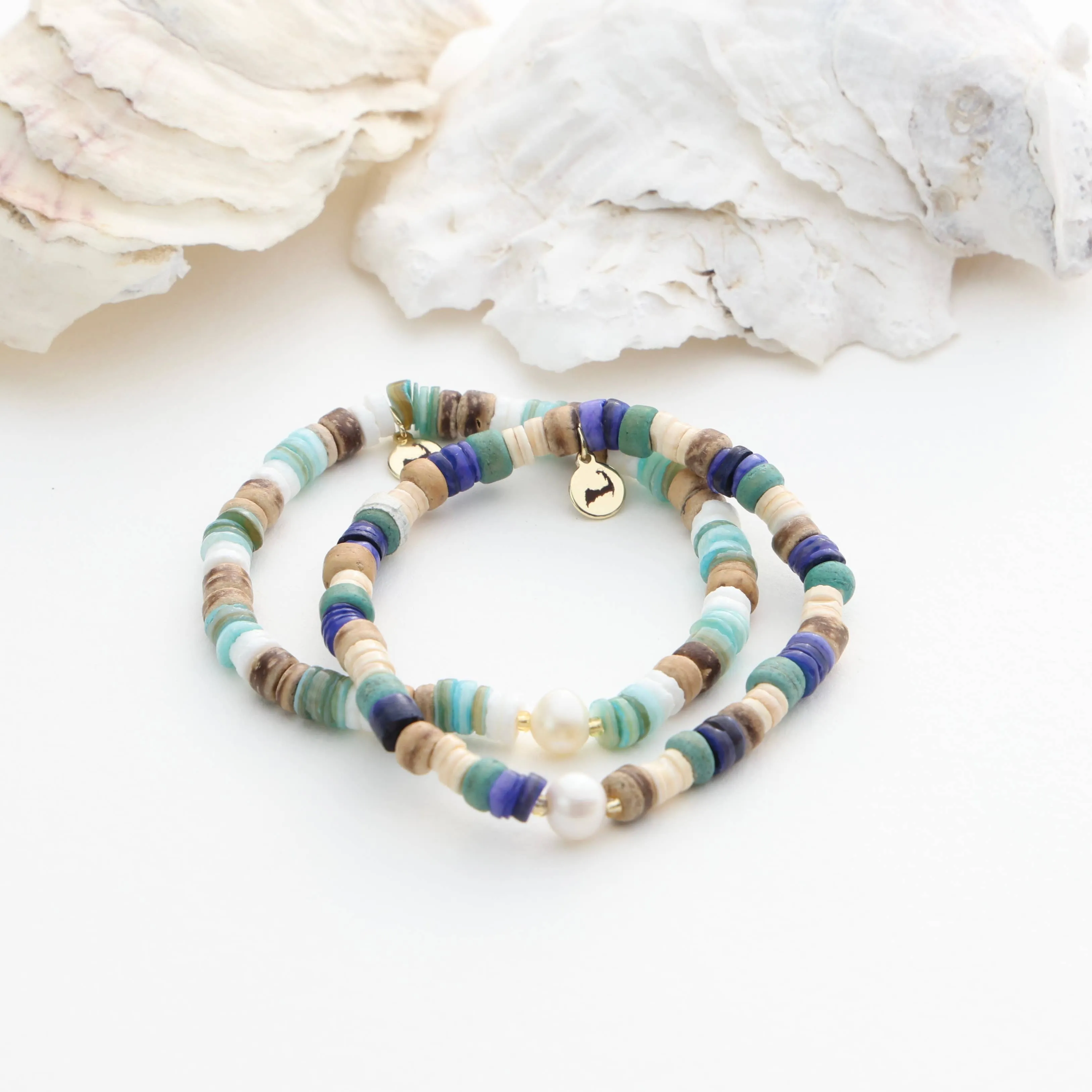 Puka Shell Big Surf Bracelet Sea Grass