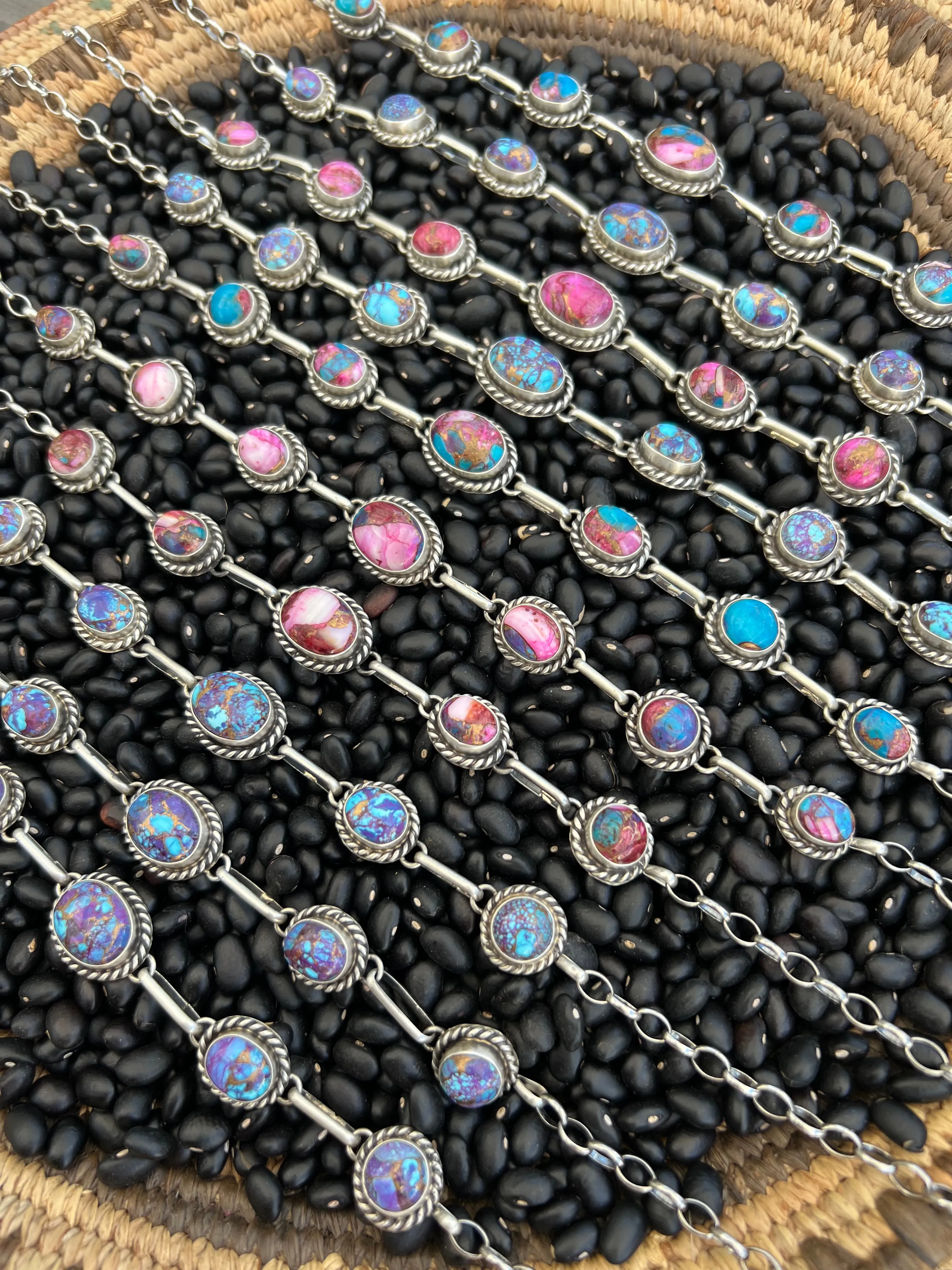 Purple Mojave and Pink Dahlia Choker