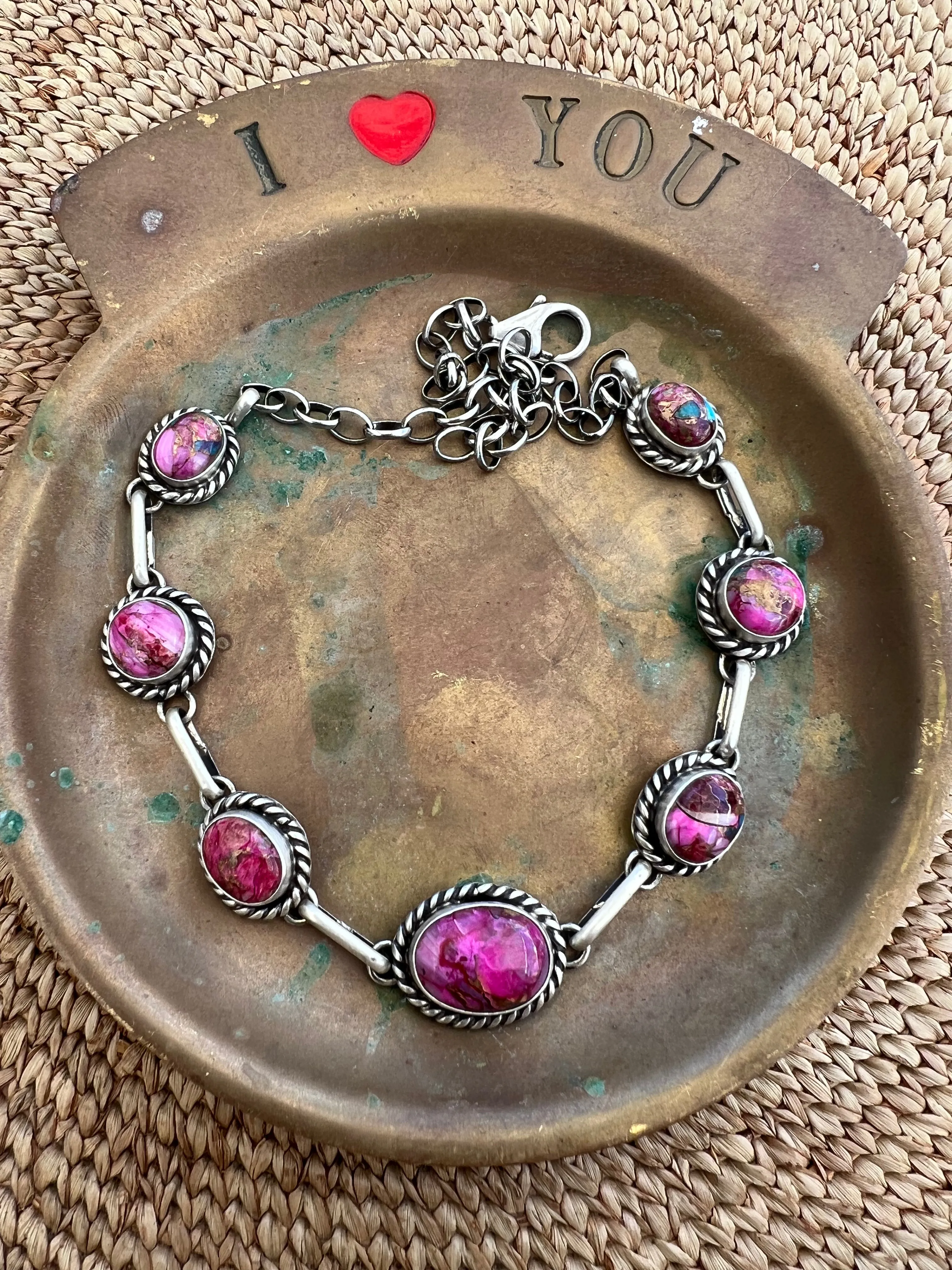 Purple Mojave and Pink Dahlia Choker