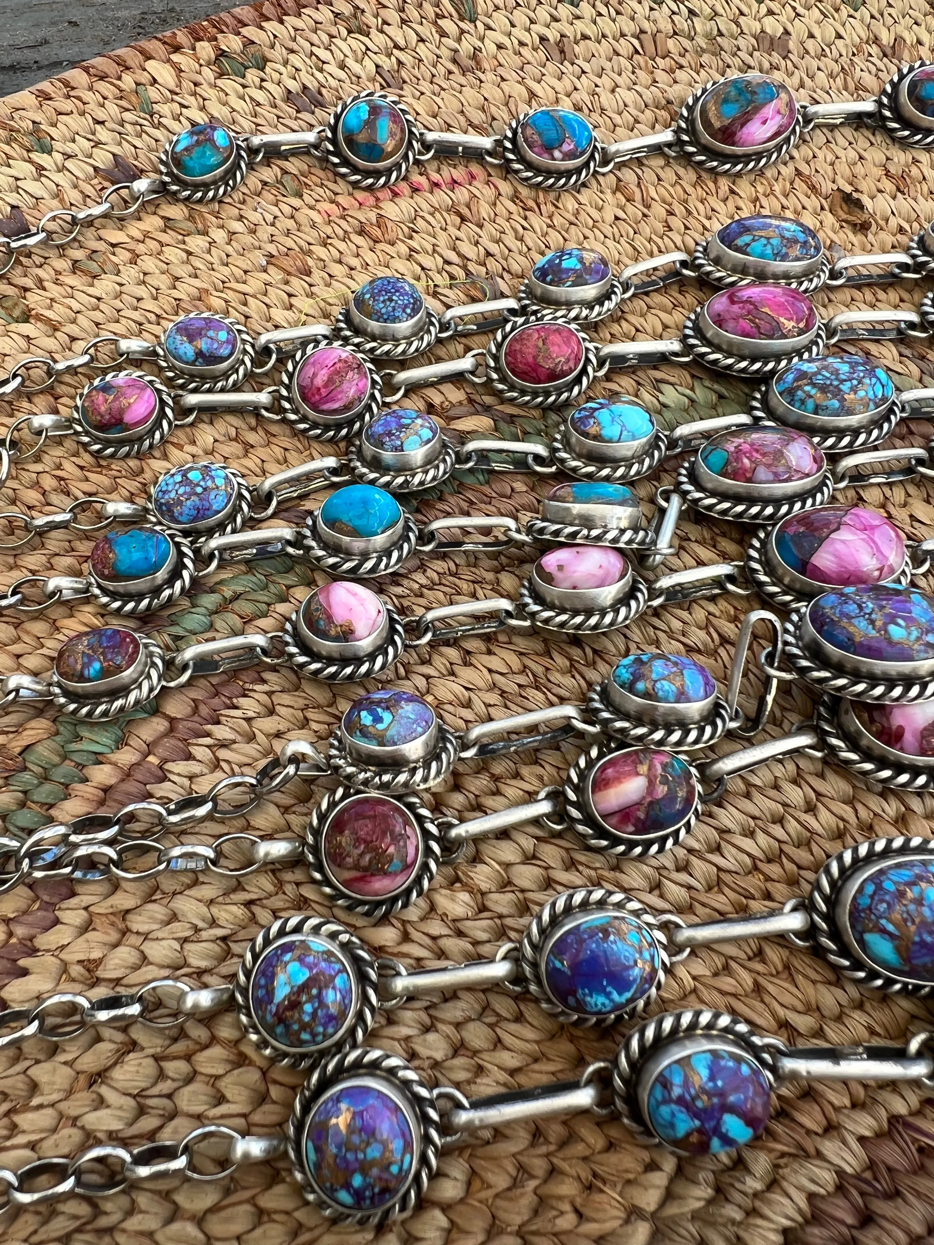 Purple Mojave and Pink Dahlia Choker