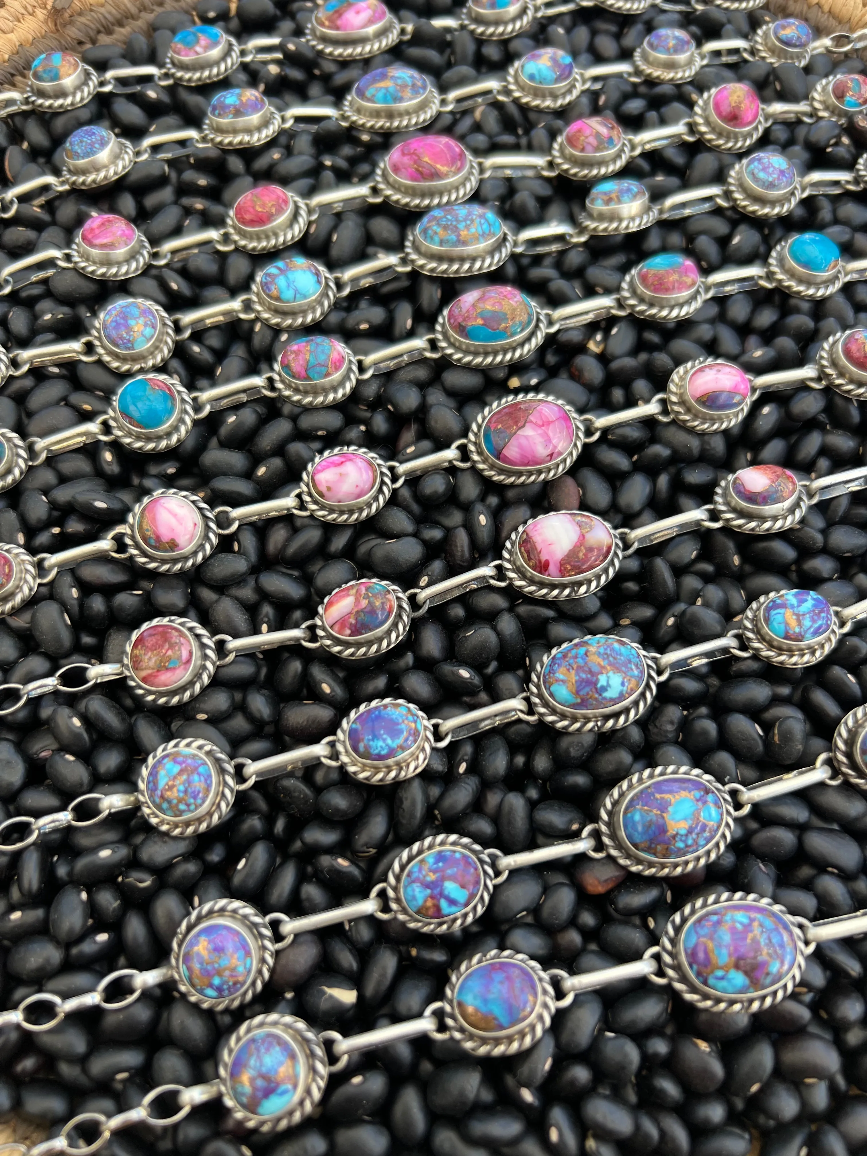 Purple Mojave and Pink Dahlia Choker