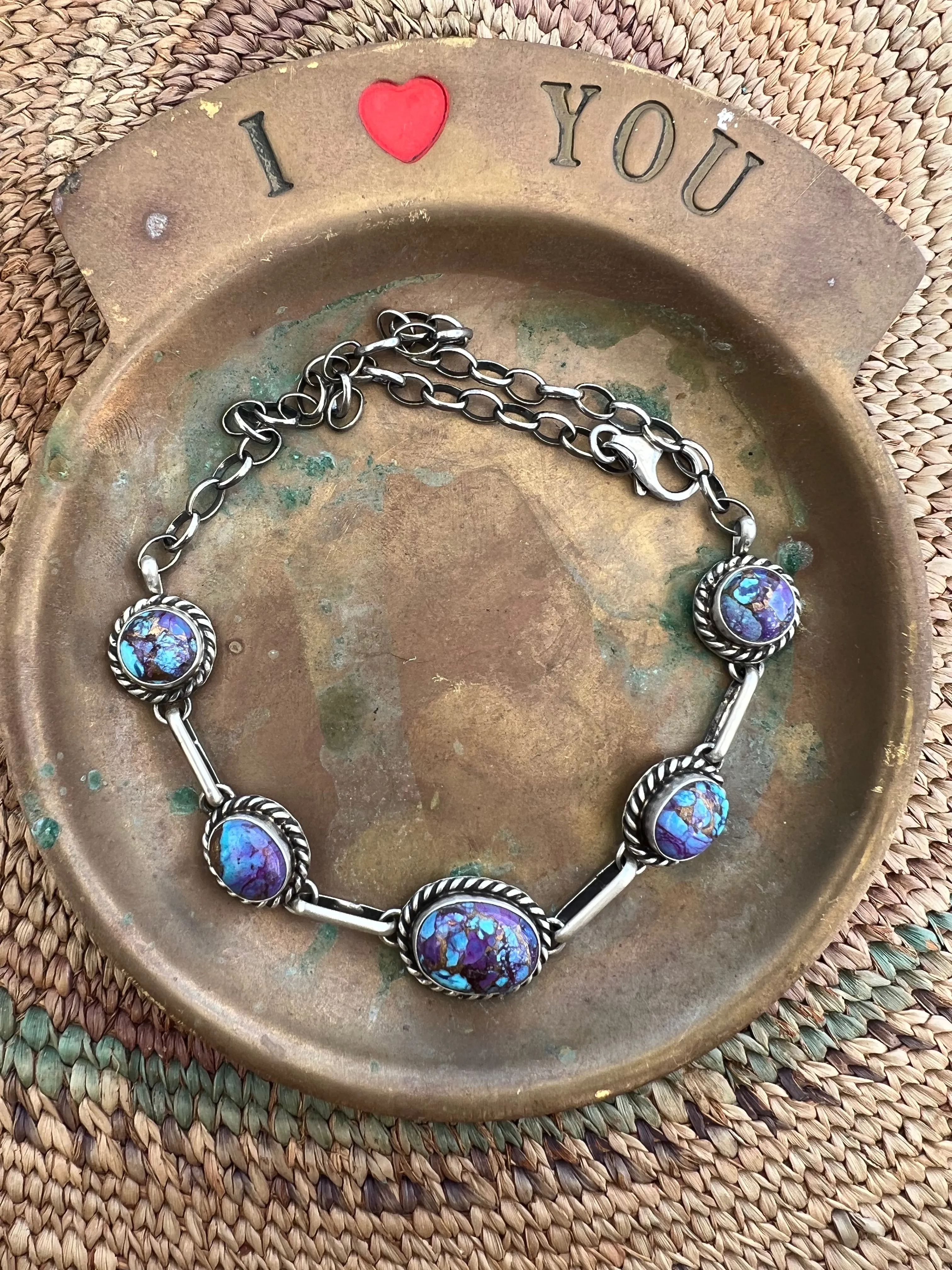 Purple Mojave and Pink Dahlia Choker