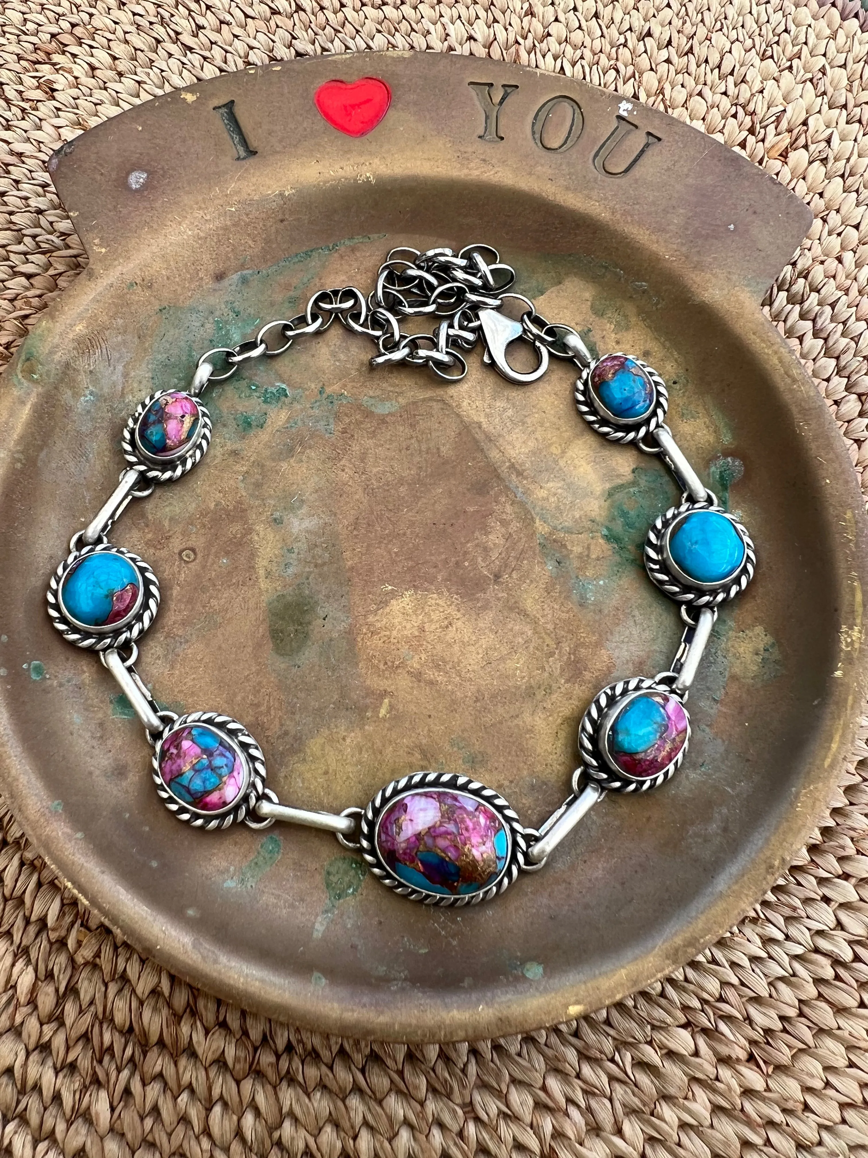 Purple Mojave and Pink Dahlia Choker