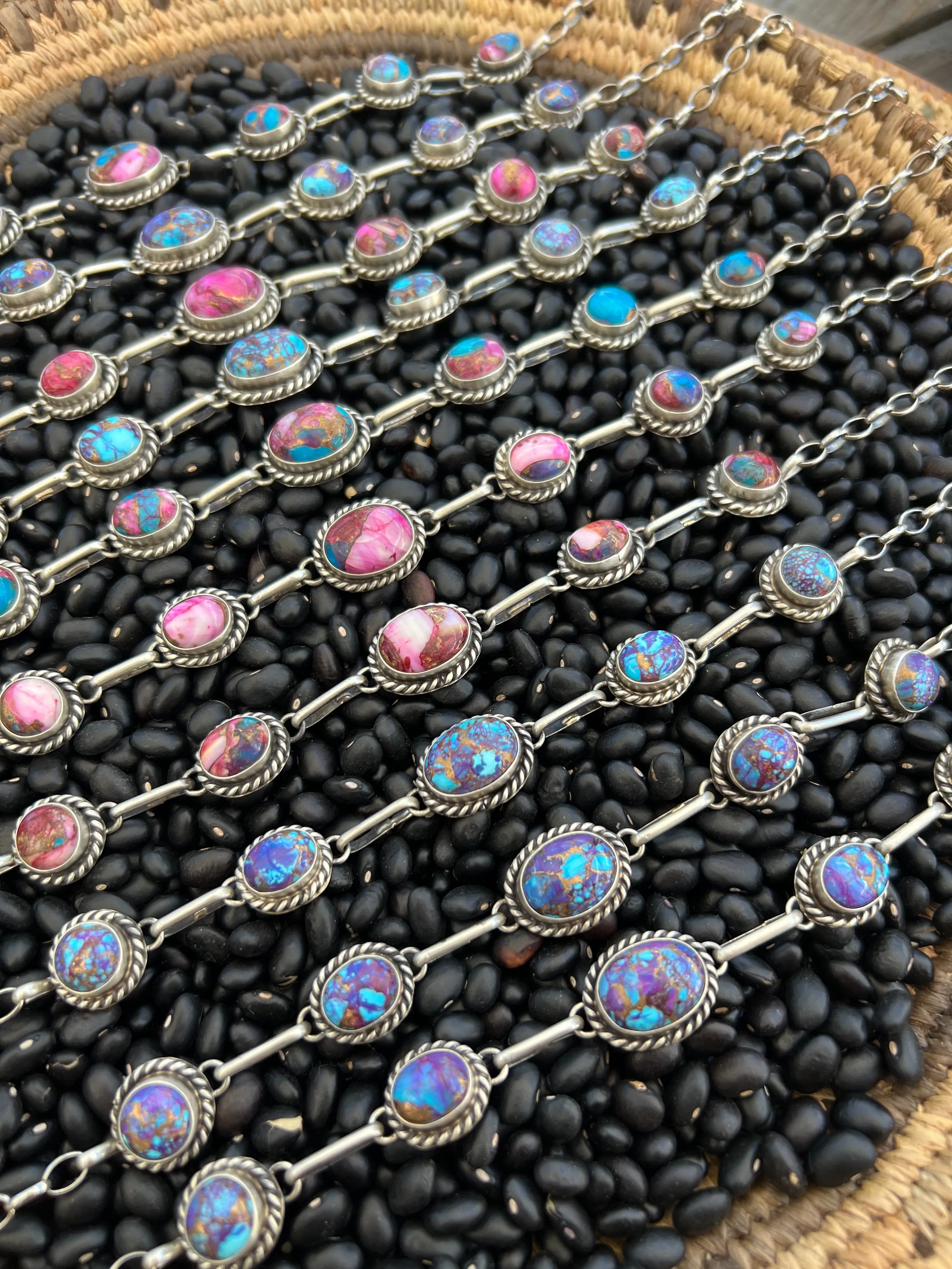 Purple Mojave and Pink Dahlia Choker