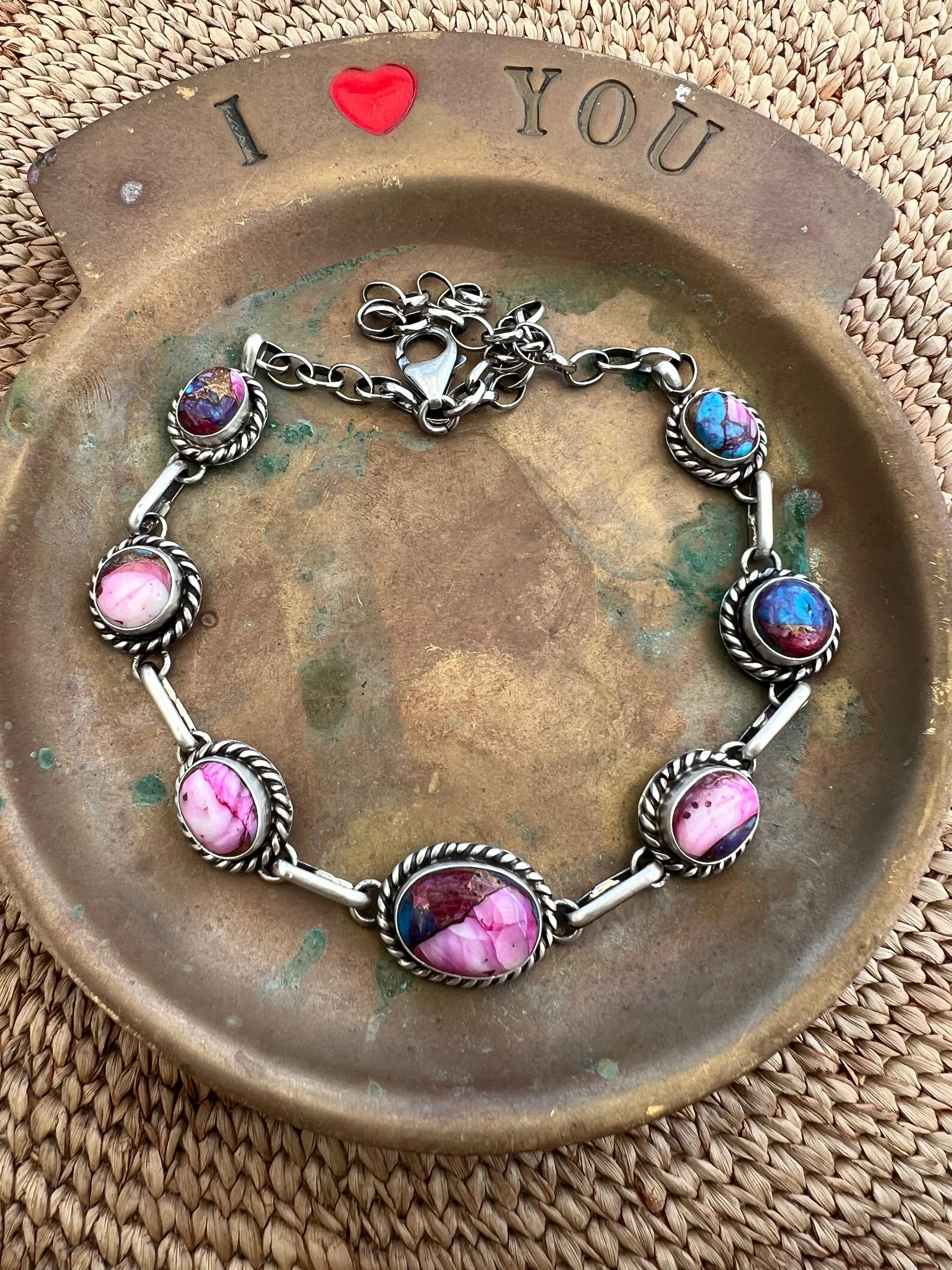 Purple Mojave and Pink Dahlia Choker
