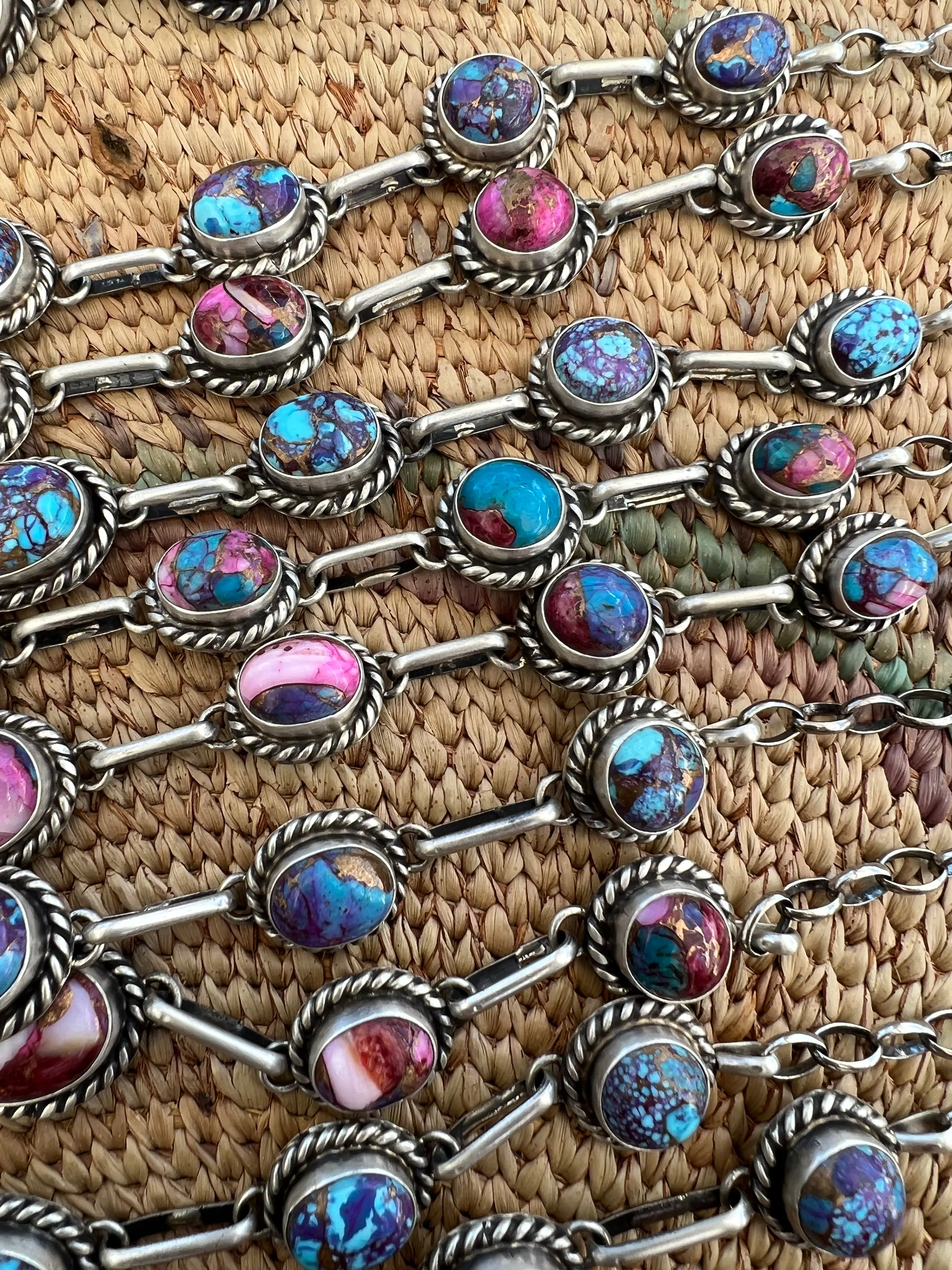 Purple Mojave and Pink Dahlia Choker