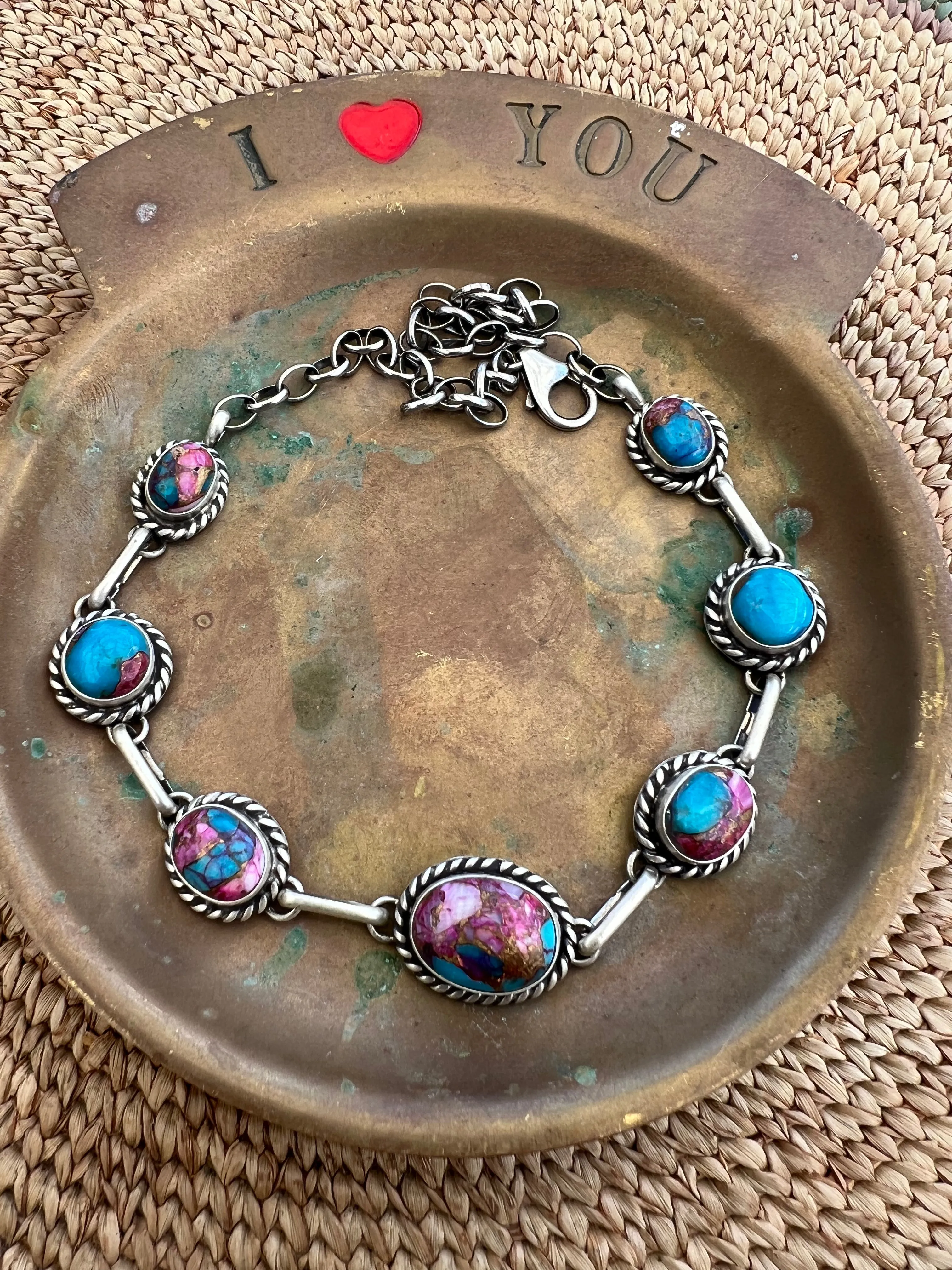 Purple Mojave and Pink Dahlia Choker