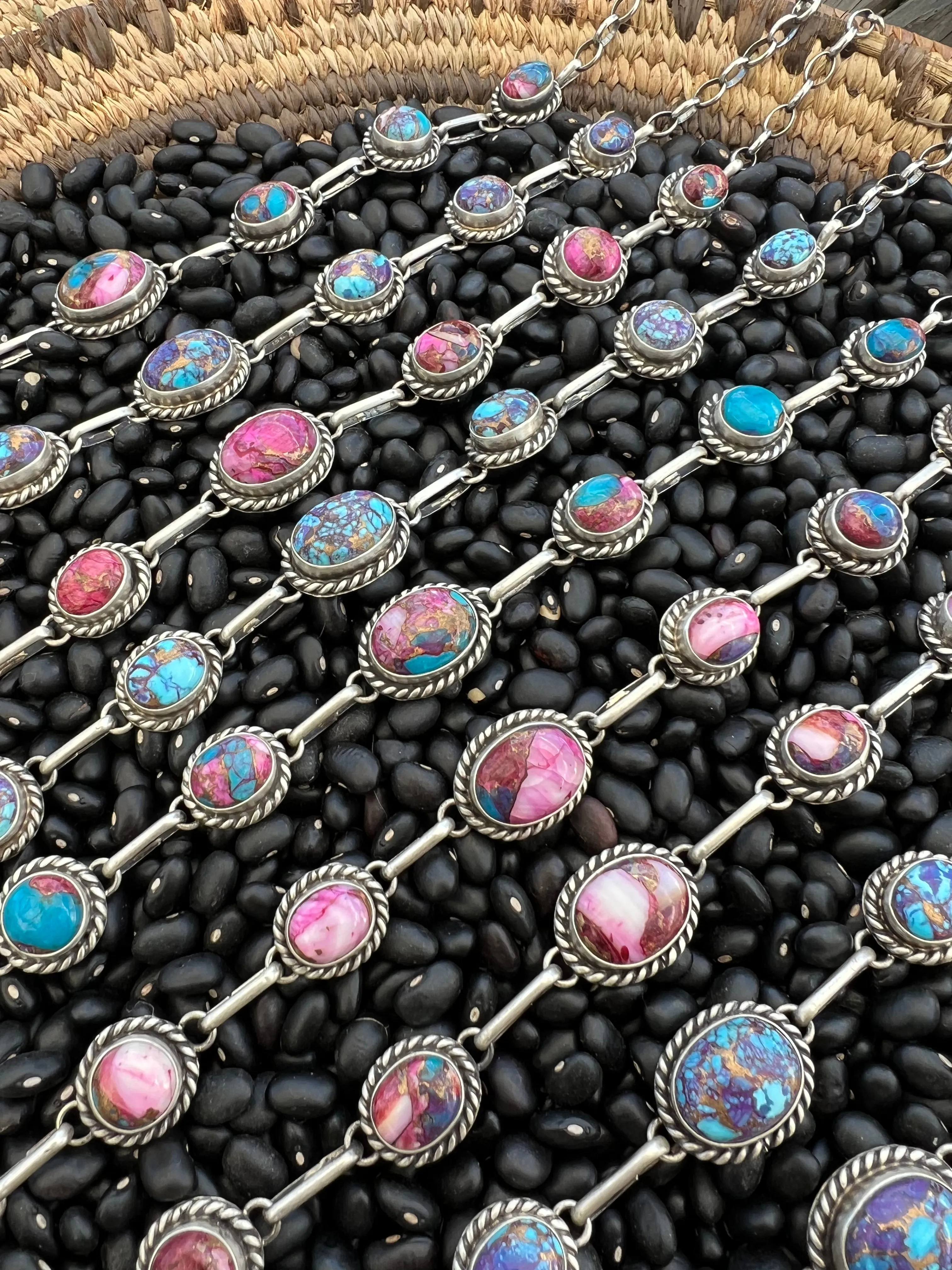 Purple Mojave and Pink Dahlia Choker