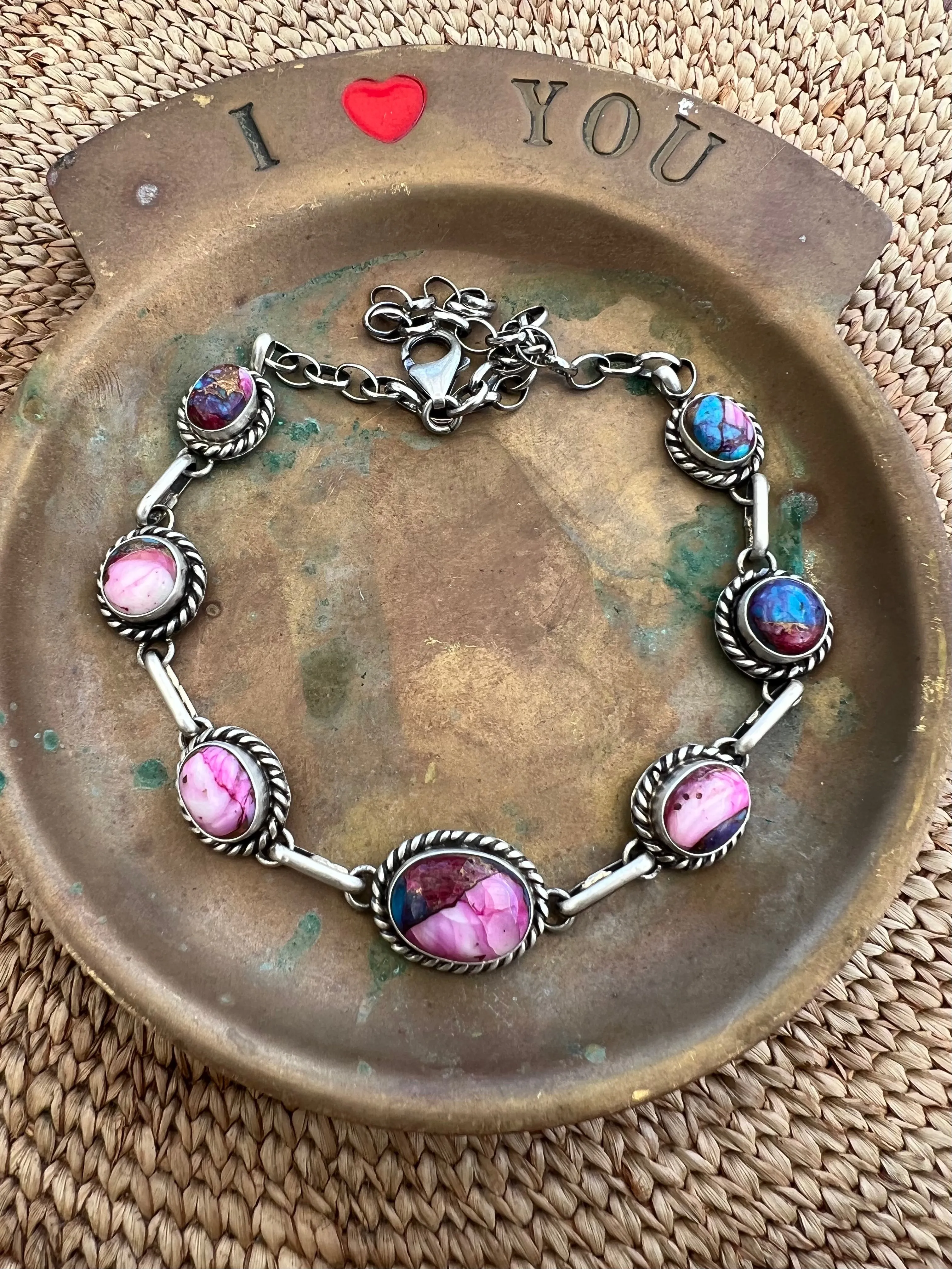 Purple Mojave and Pink Dahlia Choker