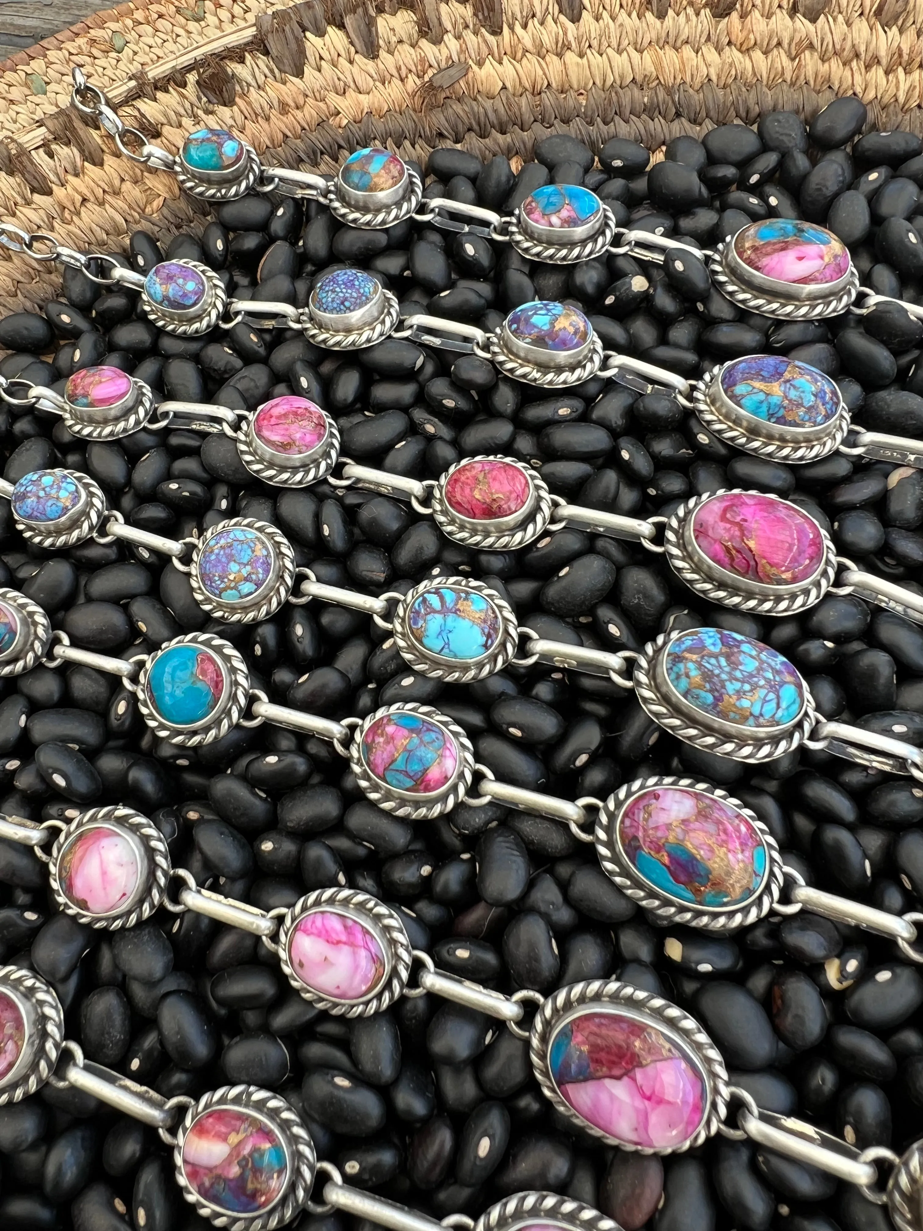 Purple Mojave and Pink Dahlia Choker
