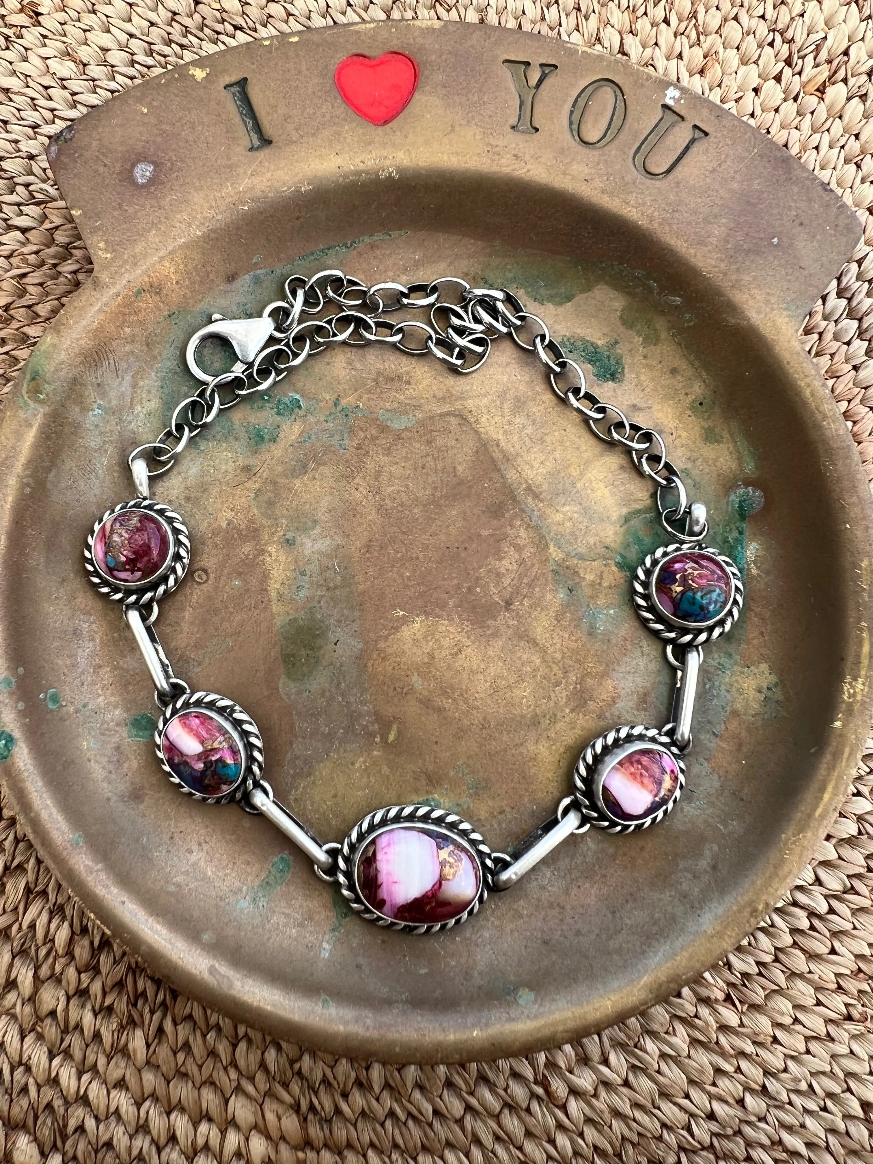 Purple Mojave and Pink Dahlia Choker
