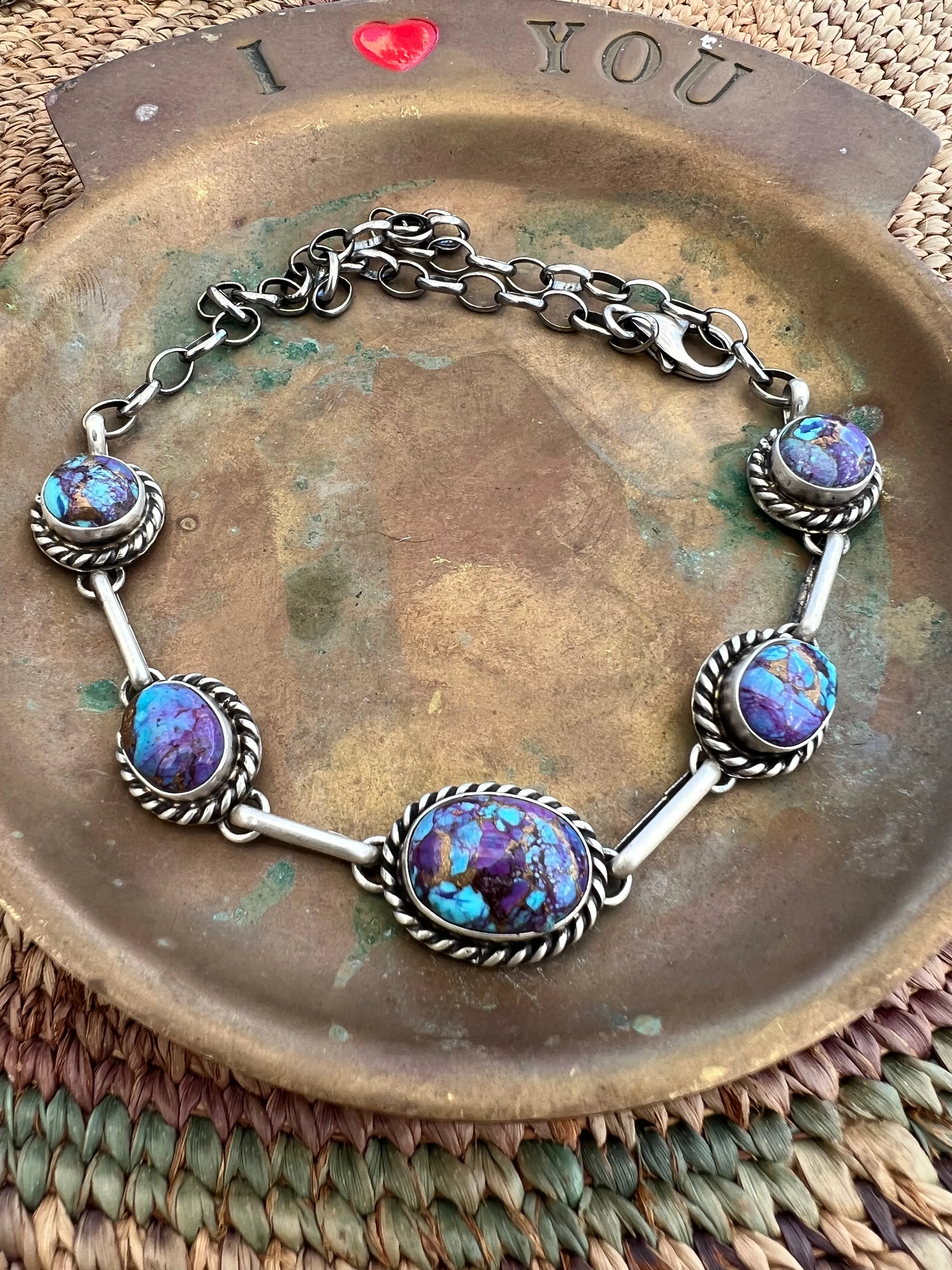 Purple Mojave and Pink Dahlia Choker