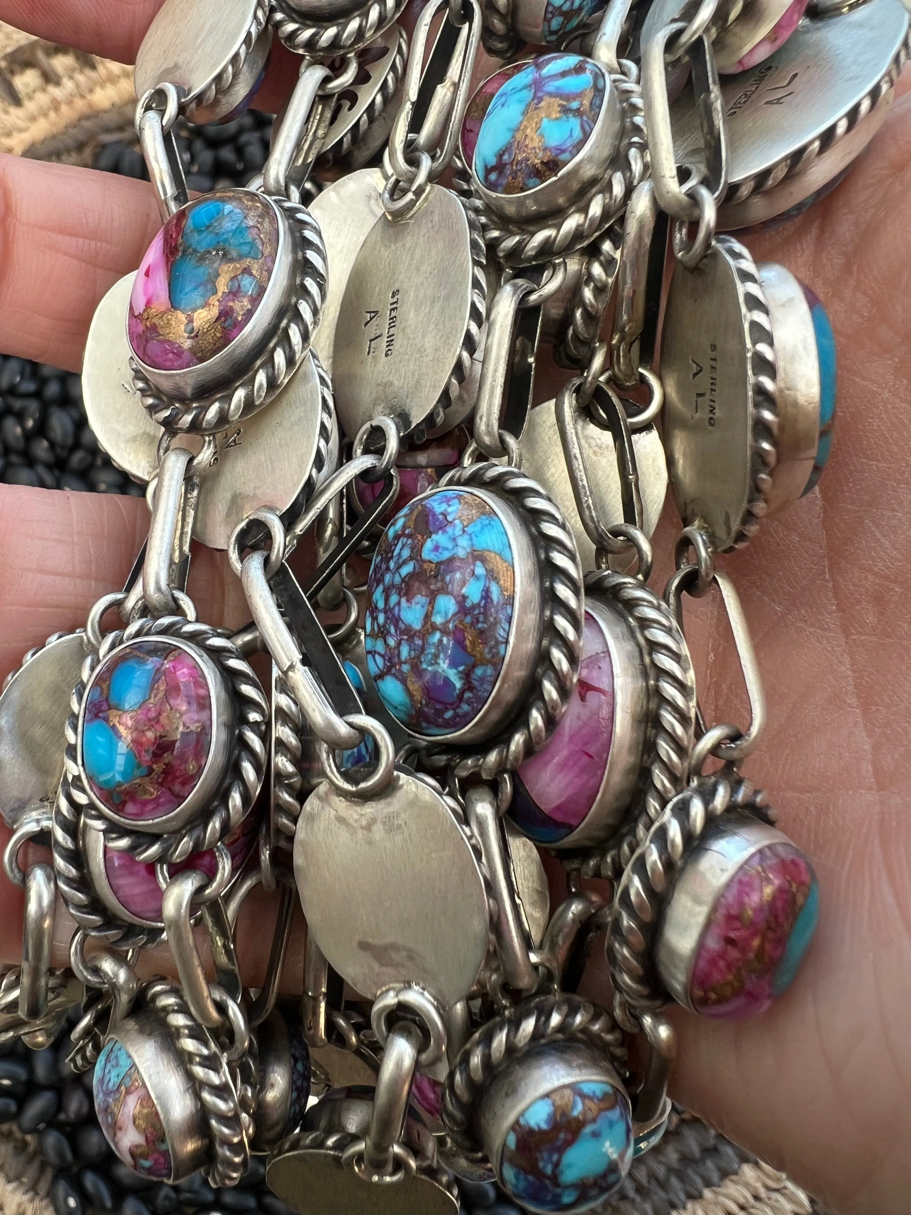 Purple Mojave and Pink Dahlia Choker