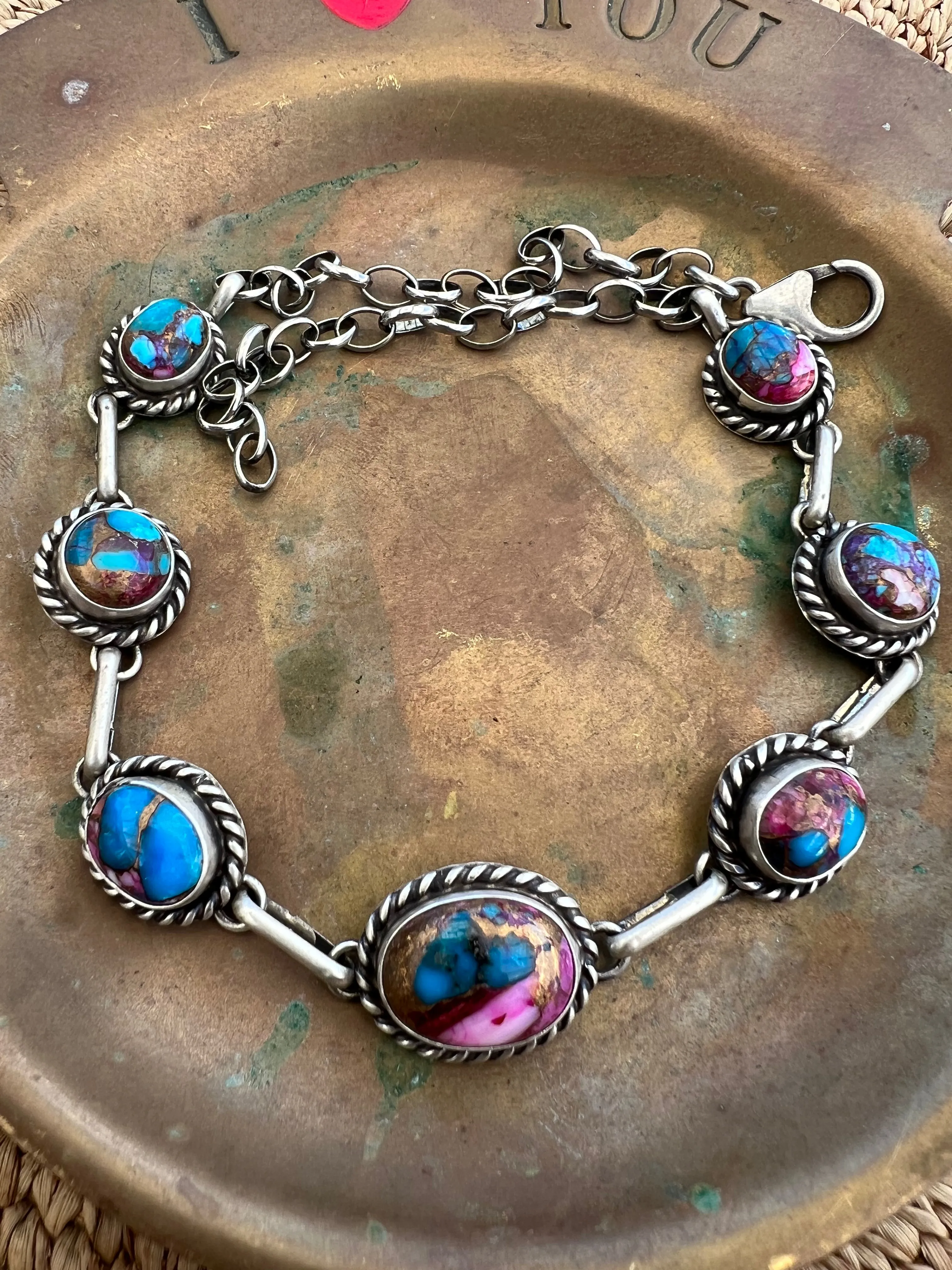 Purple Mojave and Pink Dahlia Choker