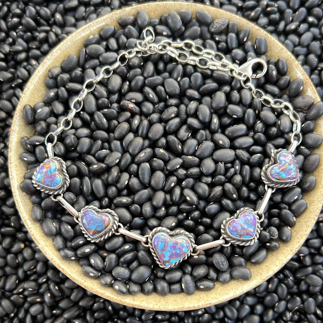 Purple Mojave Heart Choker