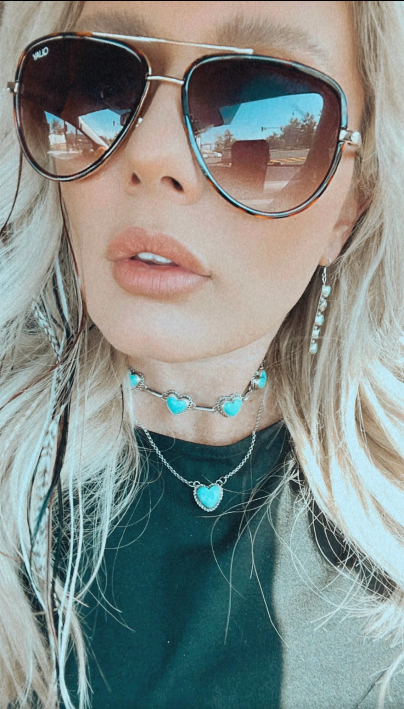 Purple Mojave Heart Choker