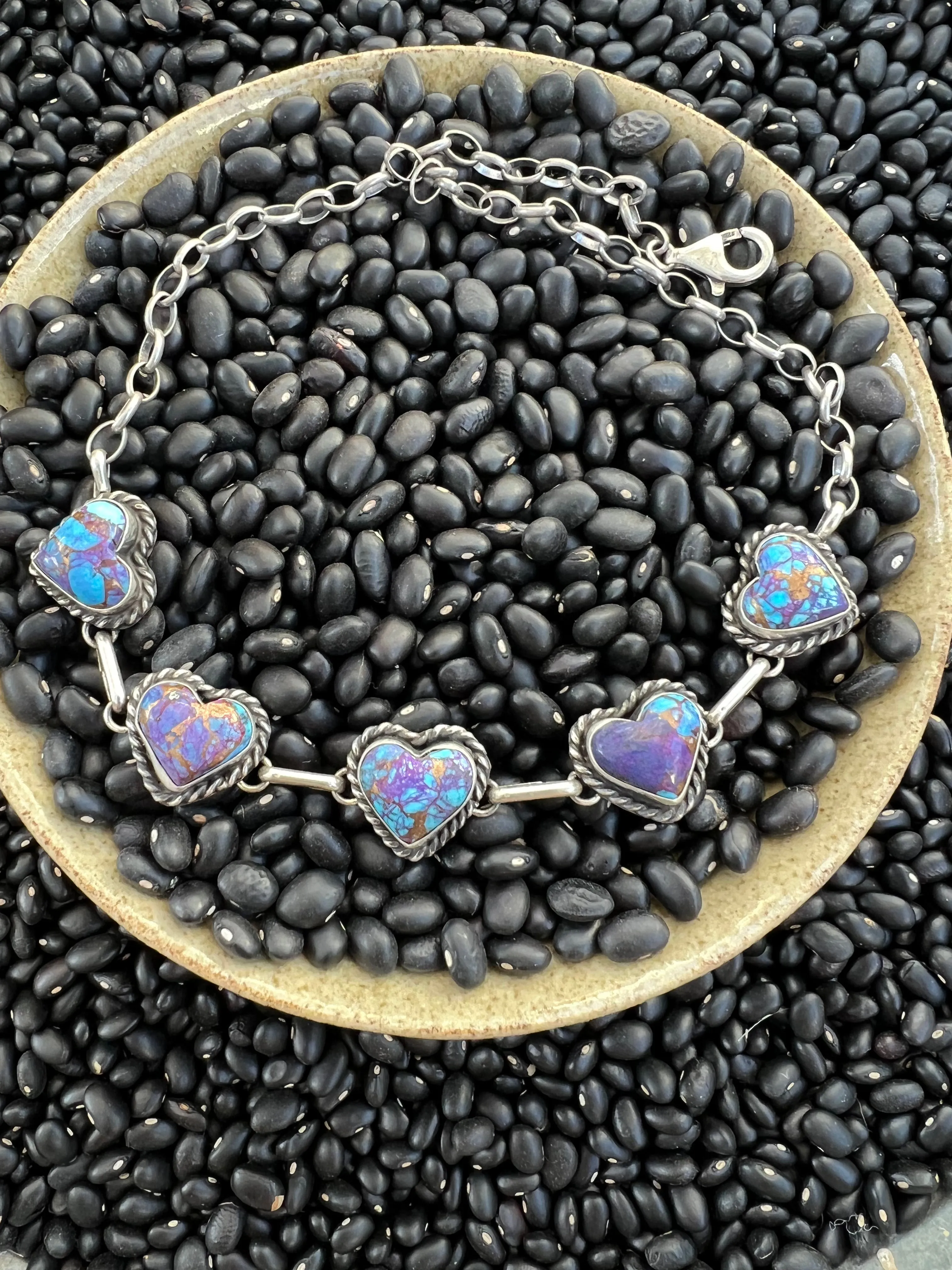 Purple Mojave Heart Choker