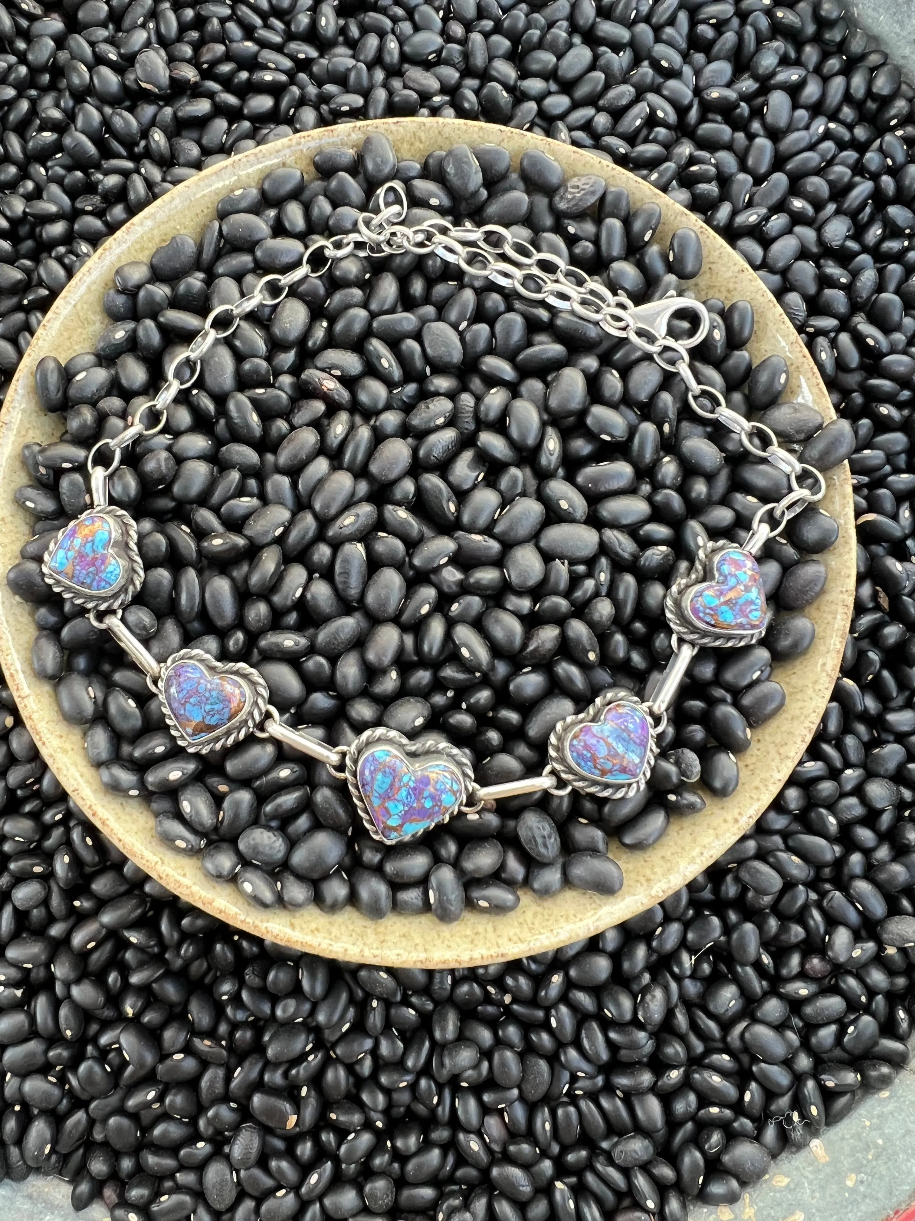 Purple Mojave Heart Choker