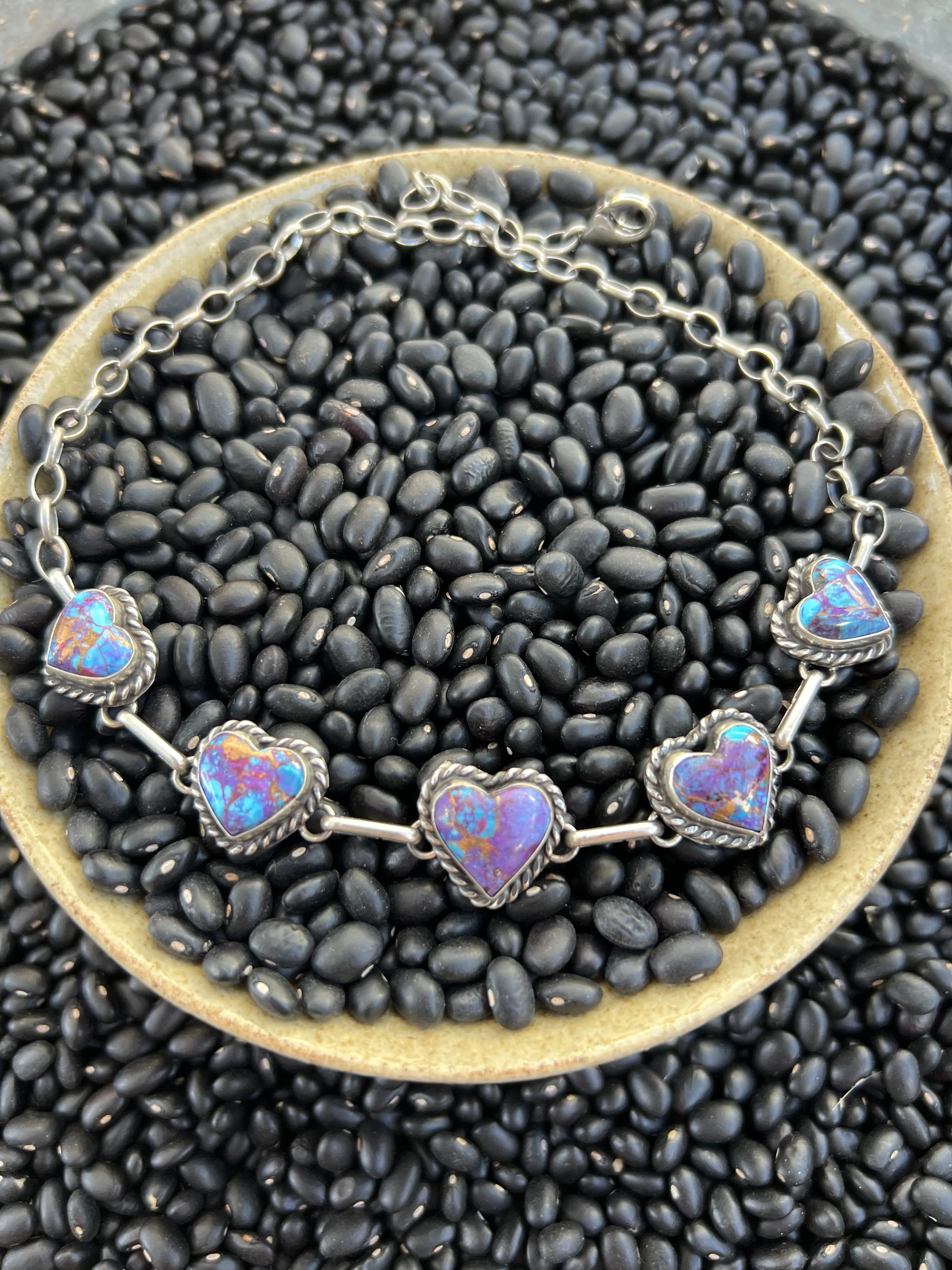 Purple Mojave Heart Choker