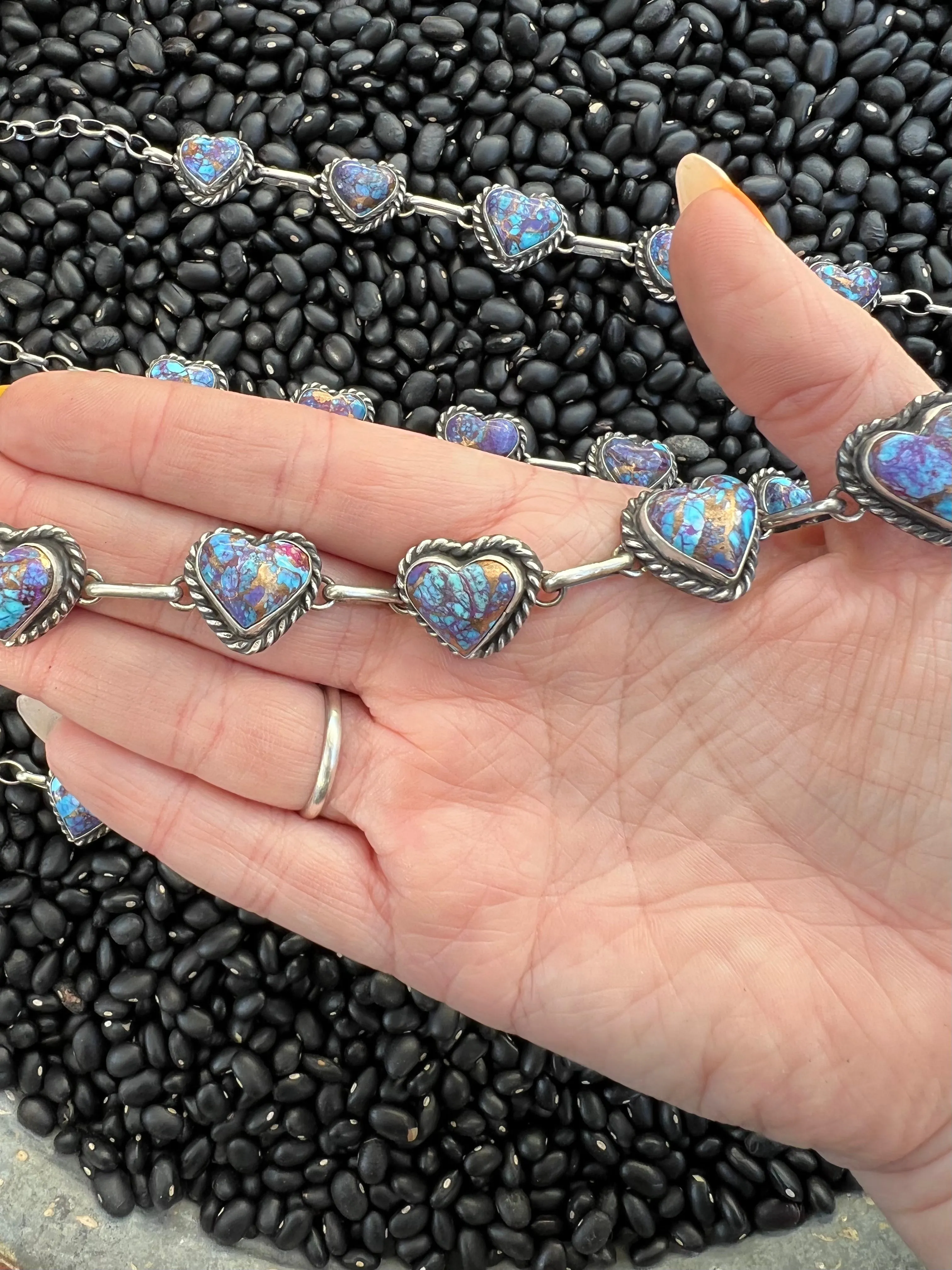 Purple Mojave Heart Choker