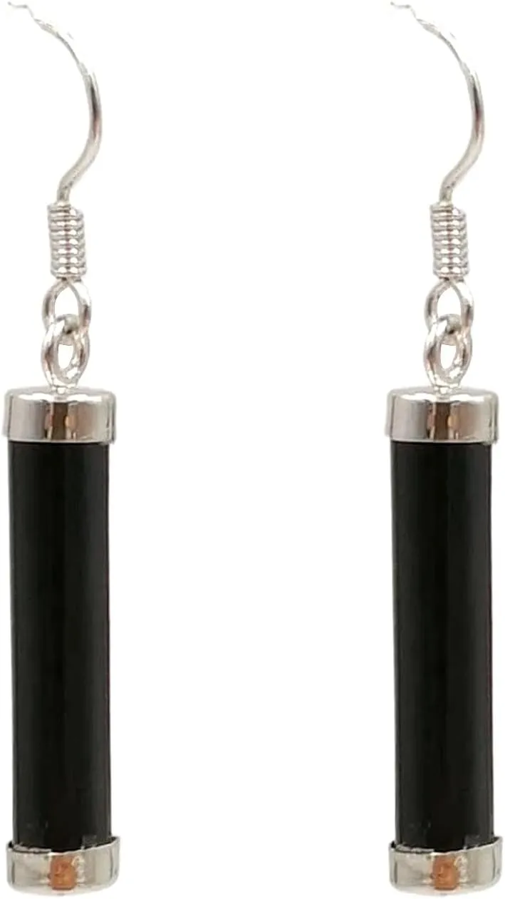 Rectangular Simulated Jade Gold-Plated Silver Dangle Earrings, Jade Drop Earrings for Women