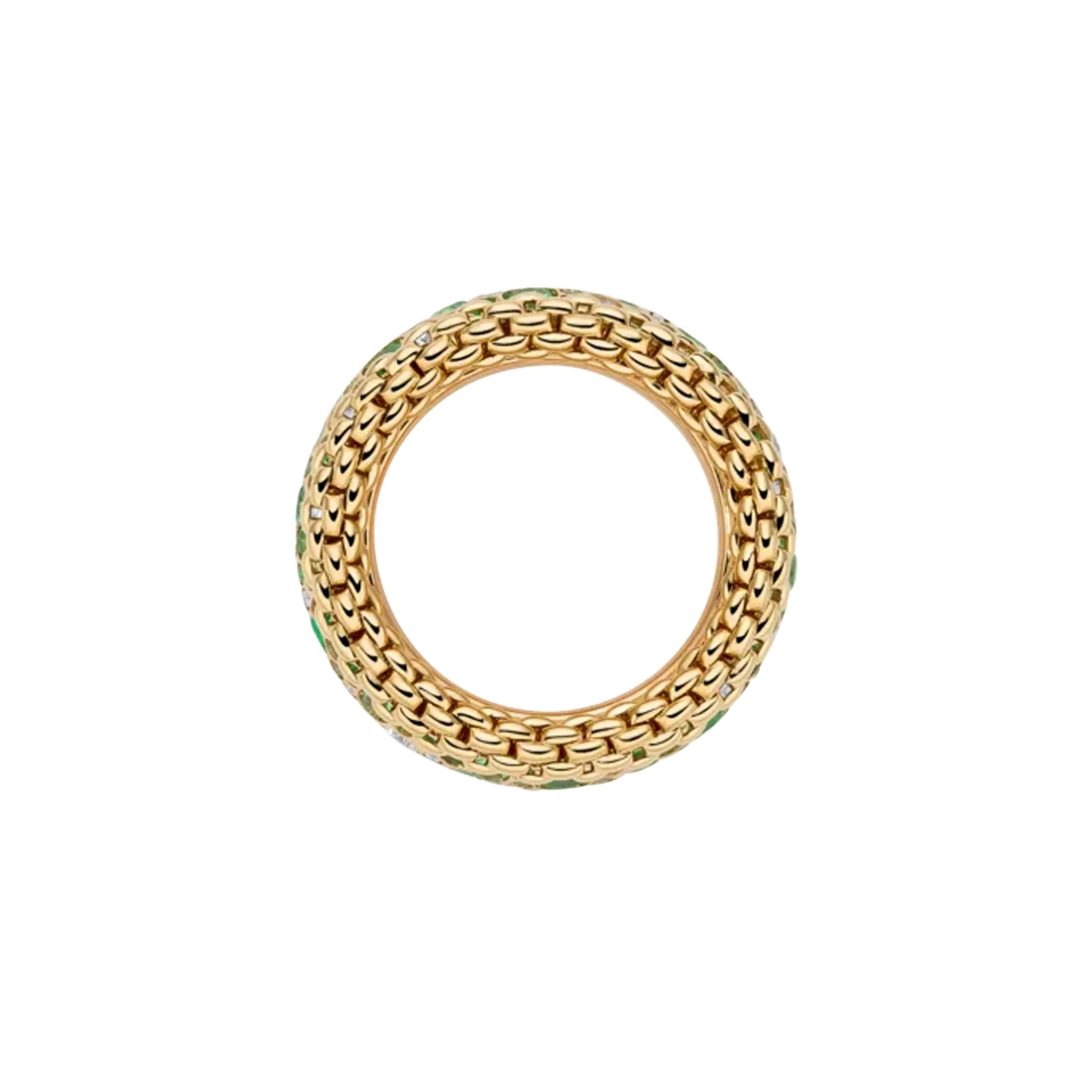 Ring with Diamonds And Emeralds