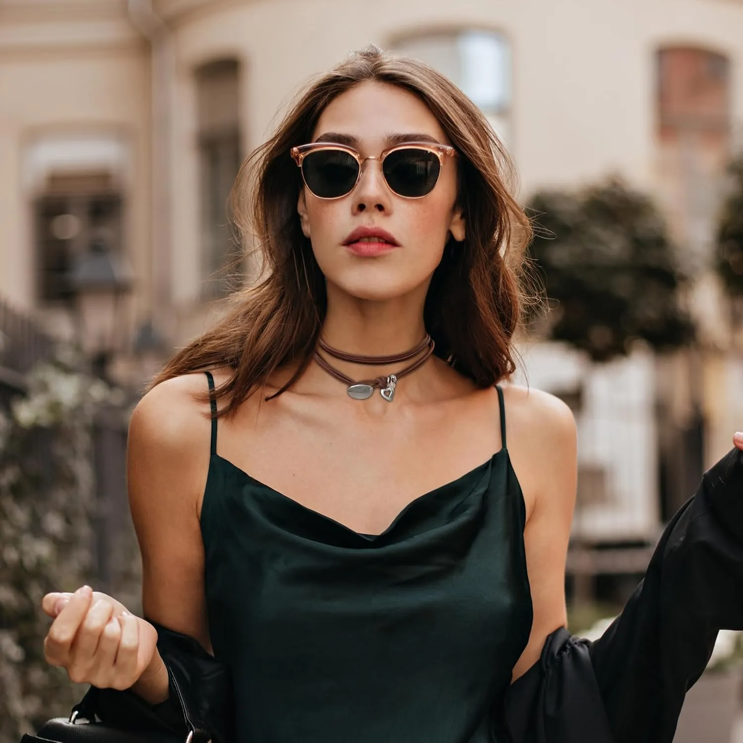 Roe Dolph Boho Necklaces for Women Trendy Western Country Concert Outfits Accessories Brown Suede Choker Necklace Layered Leather Necklaces Boho Western Jewelry Cowboy Cowgirl Outfits Jewelry
