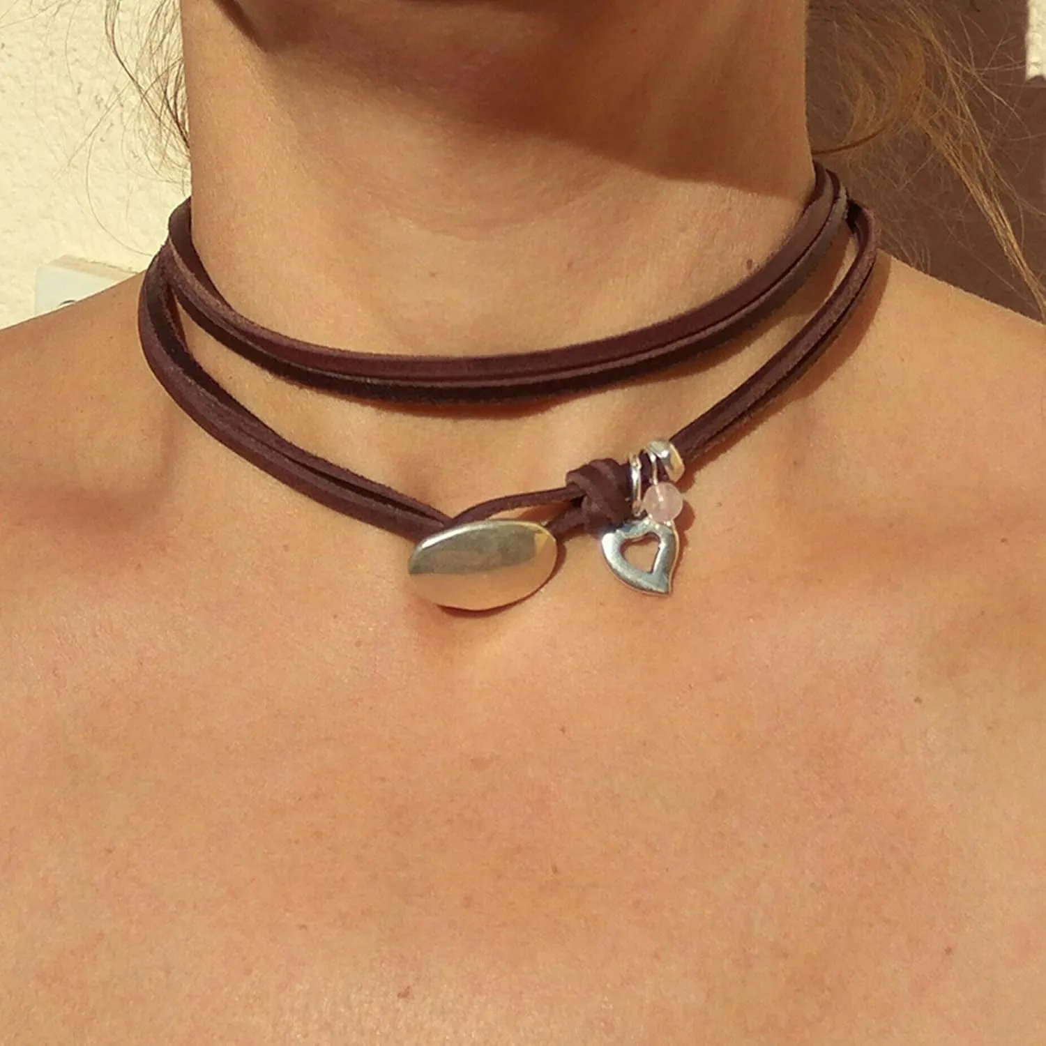 Roe Dolph Boho Necklaces for Women Trendy Western Country Concert Outfits Accessories Brown Suede Choker Necklace Layered Leather Necklaces Boho Western Jewelry Cowboy Cowgirl Outfits Jewelry