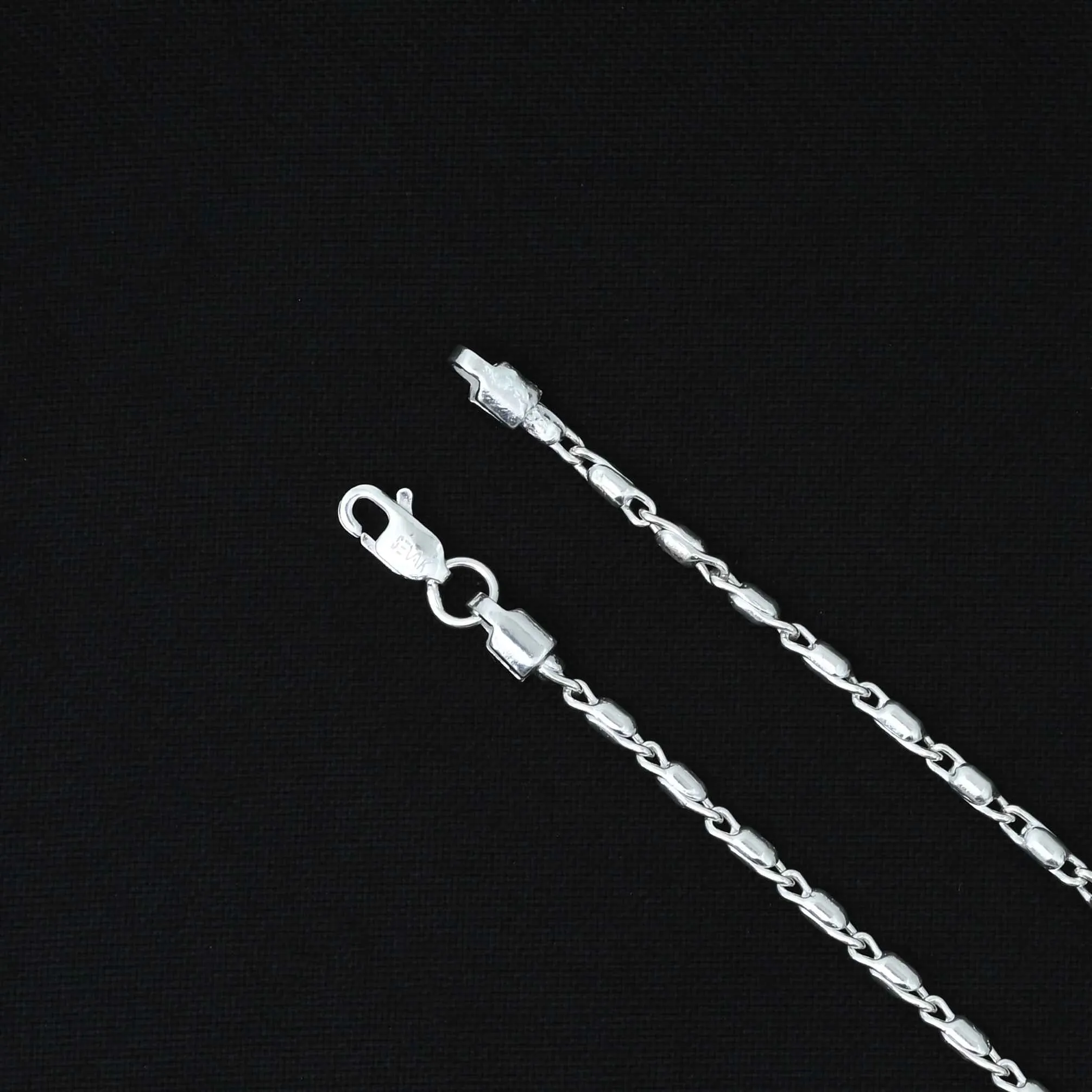 Silver Simple Unique Design Chain for Boys