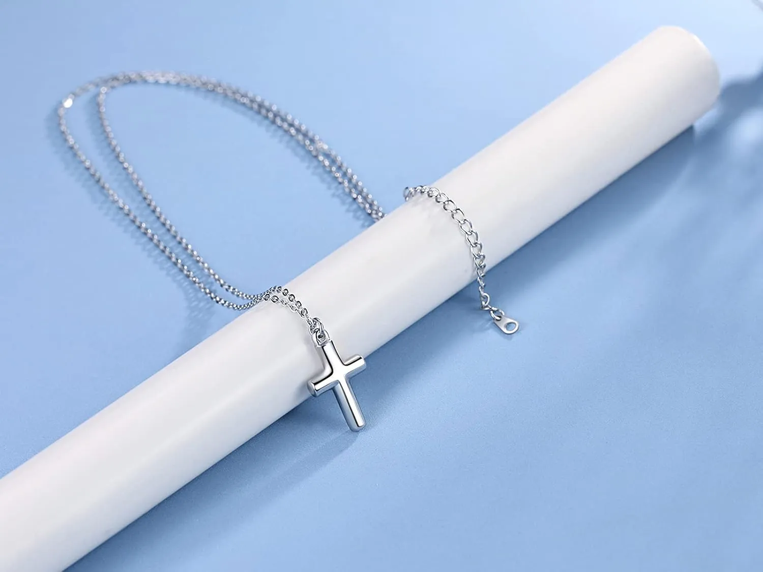 Small Cross Pendant Necklace for Women Simple Cross Necklaces Mothers Day Birthday Gifts for Women