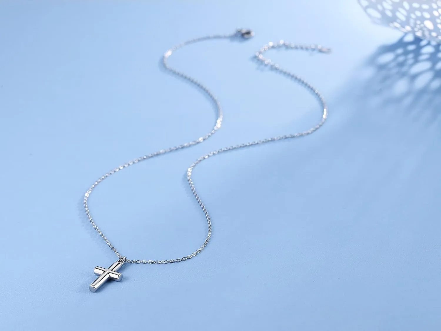 Small Cross Pendant Necklace for Women Simple Cross Necklaces Mothers Day Birthday Gifts for Women