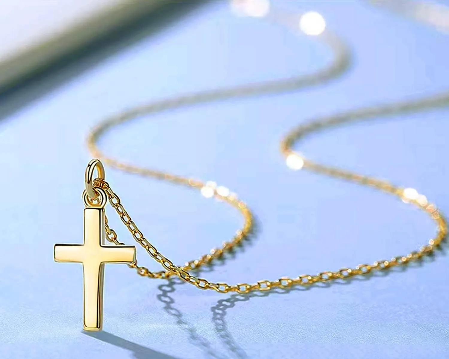 Small Cross Pendant Necklace for Women Simple Cross Necklaces Mothers Day Birthday Gifts for Women