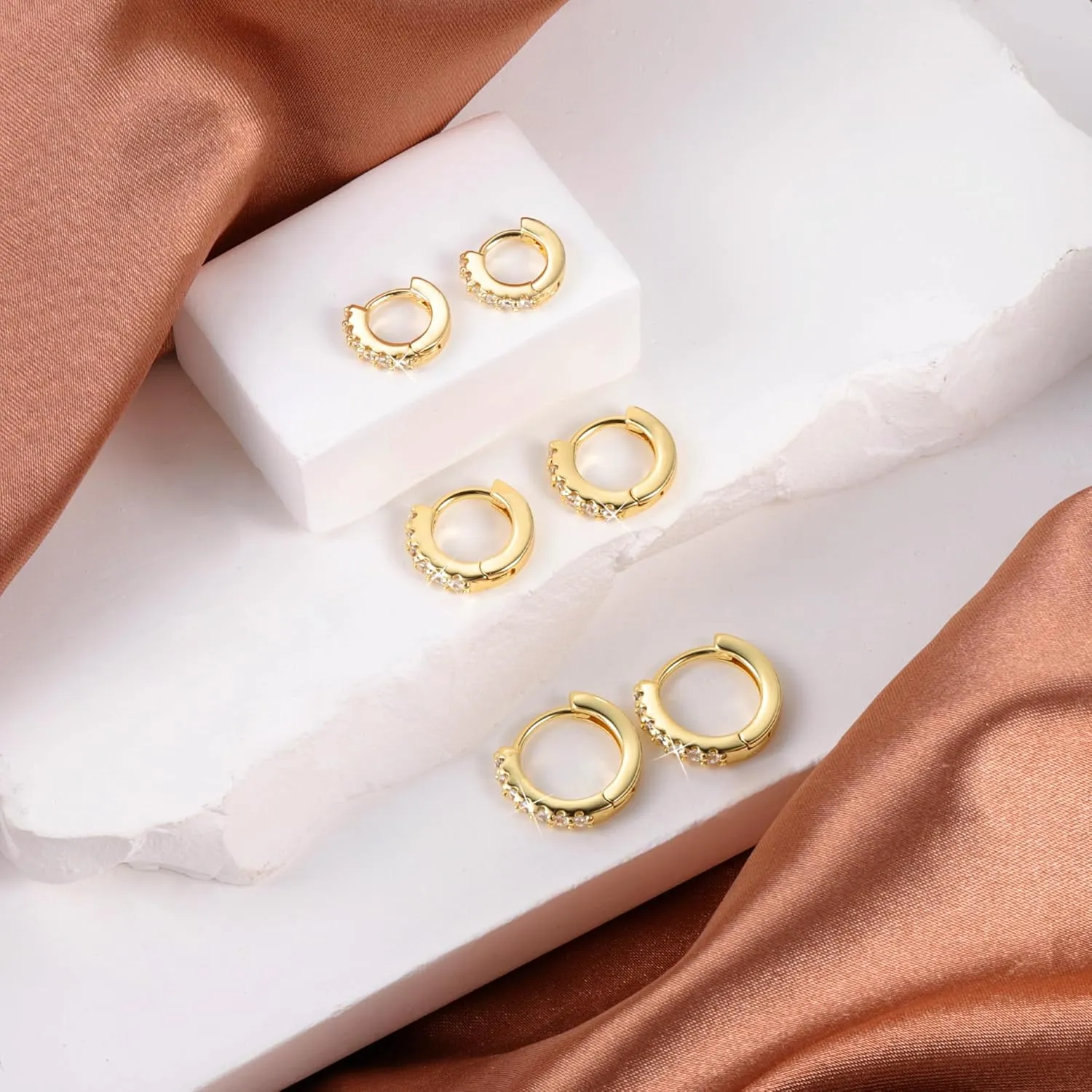 Small Earrings Sets 14K Gold 925 Sterling Silver Hoop Earrings for Women Huggie Cartilage Earring Set Cute Mini Thin Tragus Hoops Multiple Piercings Aretes Earrings Sets for Women Trendy ( 6-8-10-12-14-16 )mm