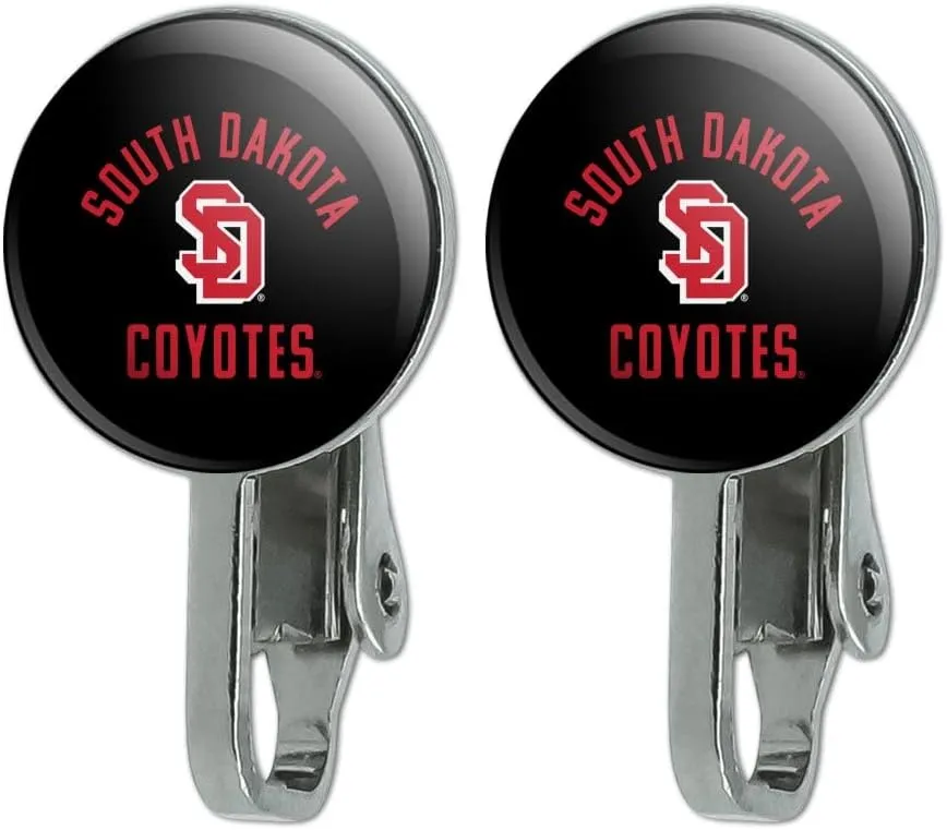 South Dakota Coyote Novelty Clip-On Stud Earrings