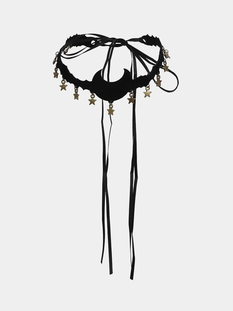 Star Tassel Lace Up Choker MSE00162